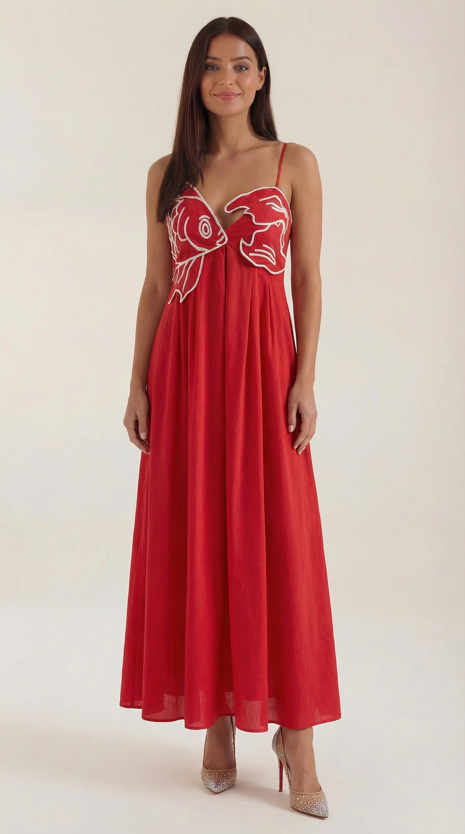 Vestido Maxi Deborah con Motivo de Pez