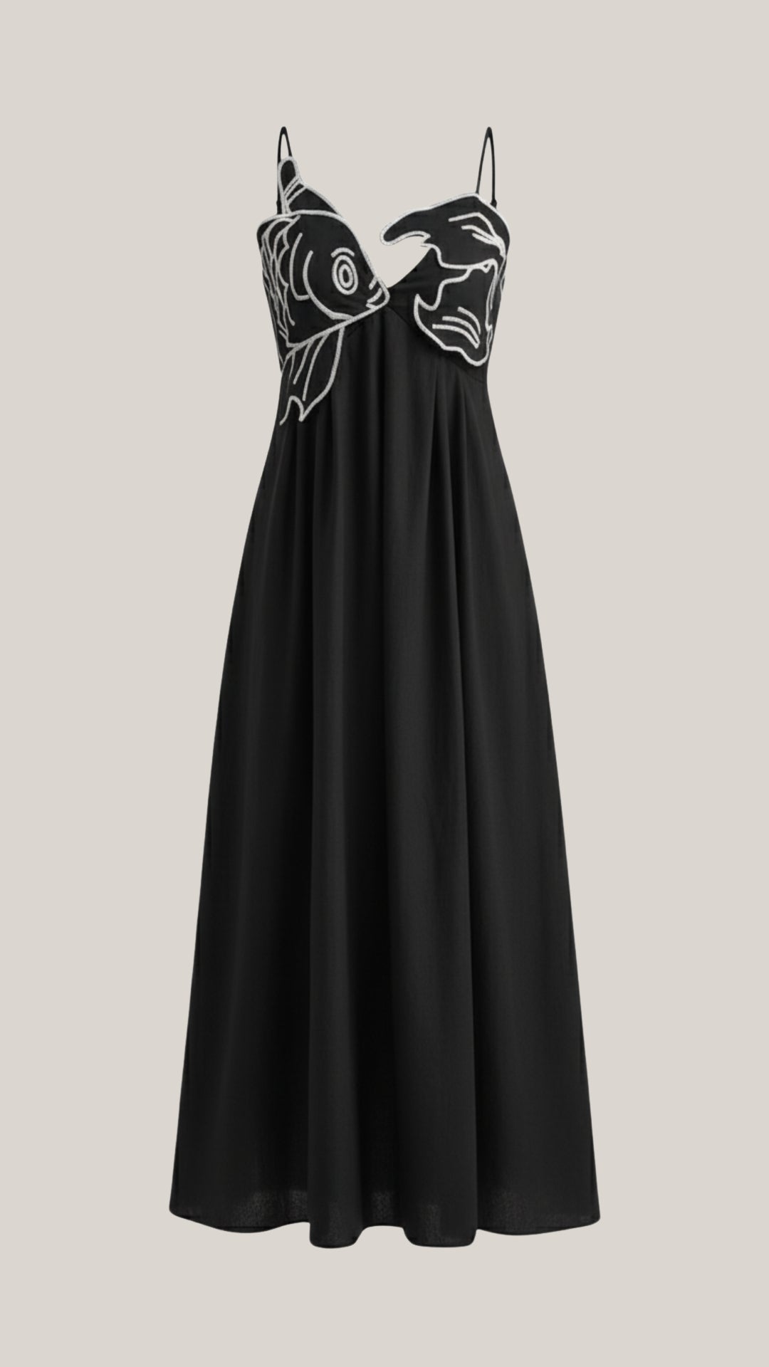 Vestido Maxi Deborah con Motivo de Pez