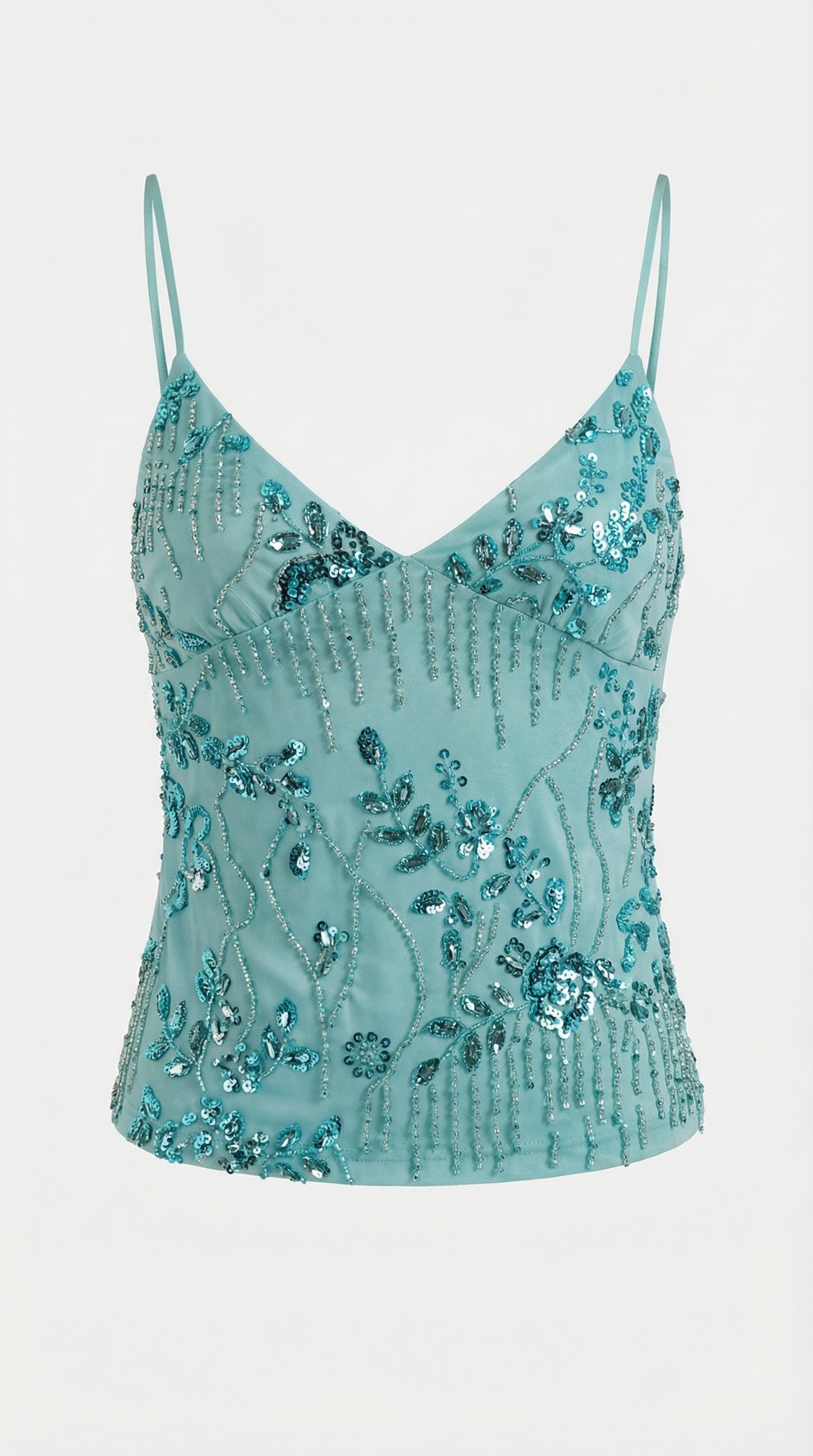 Top Dottie de Lentejuelas con Escote en V