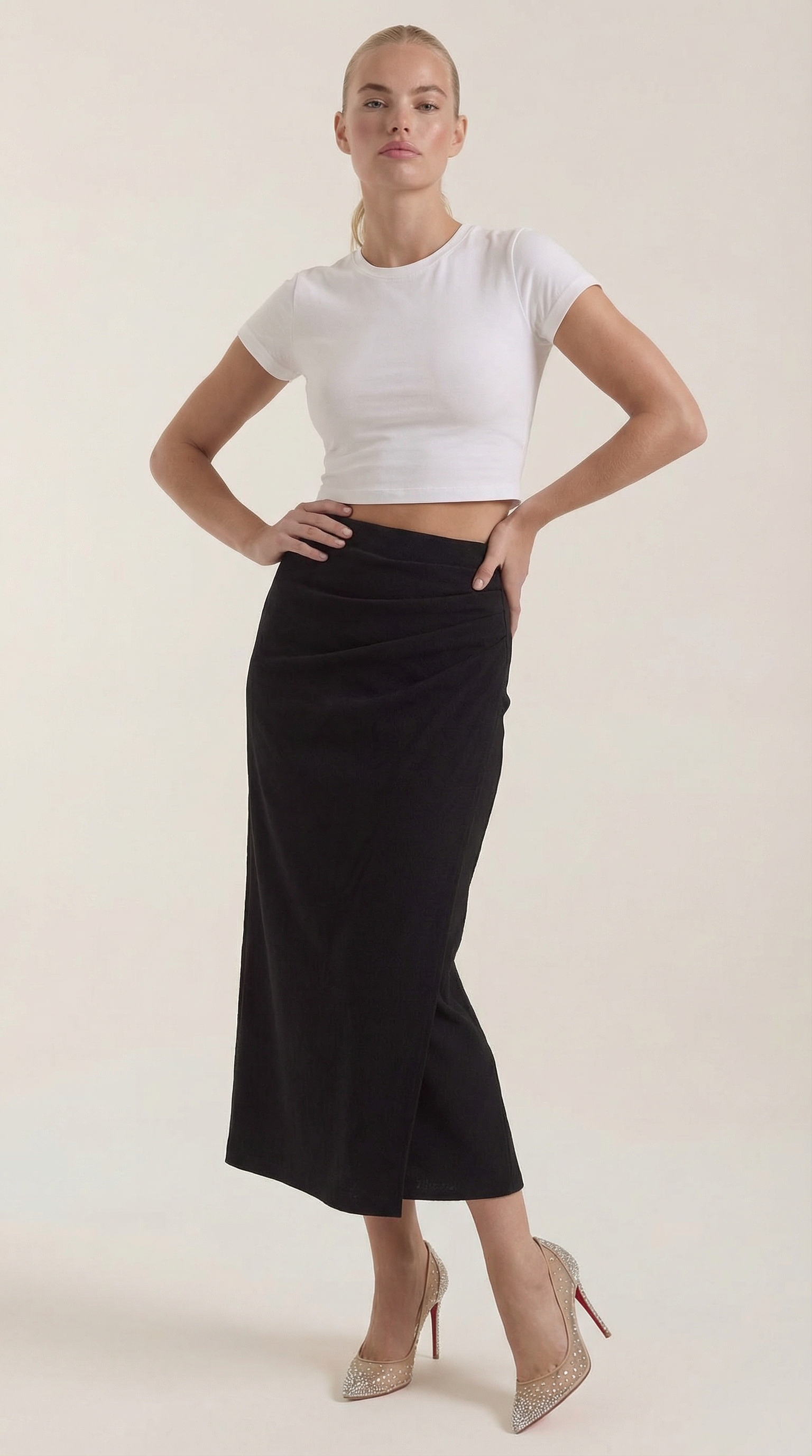 Falda Maxi Elsie de Algodón y Tiro Alto