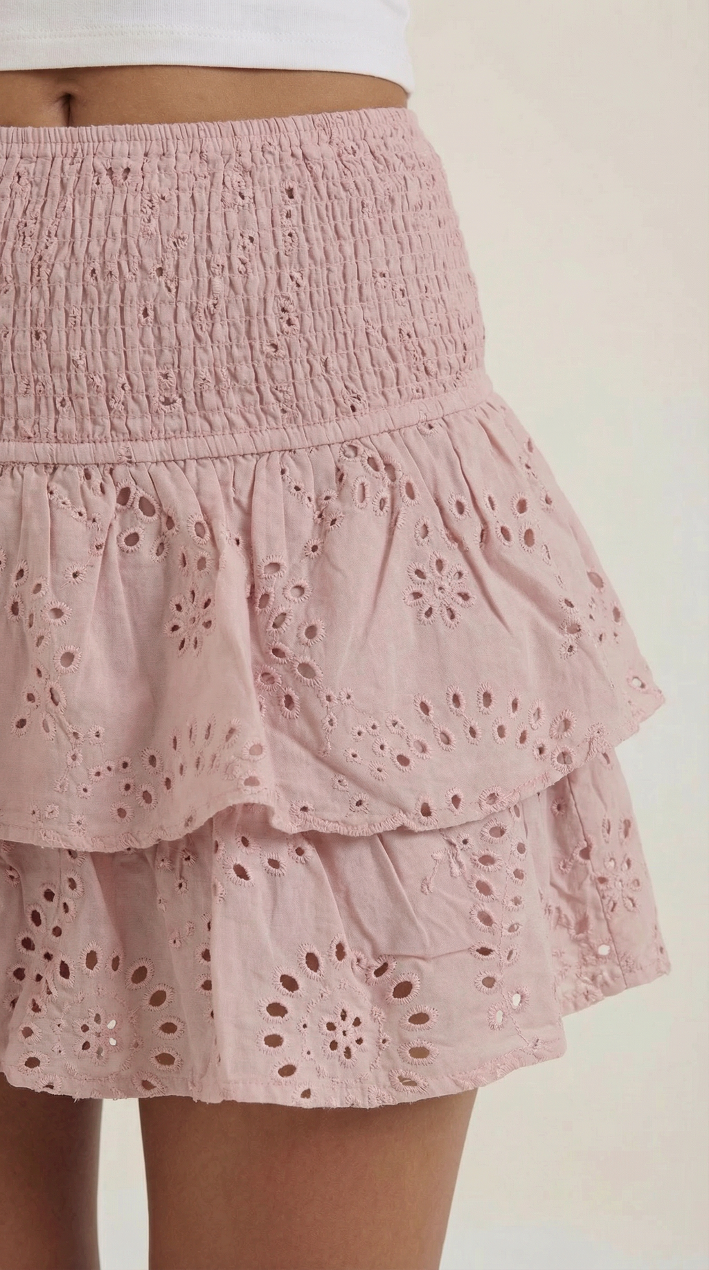 Minifalda Elyse con Bordado Calado