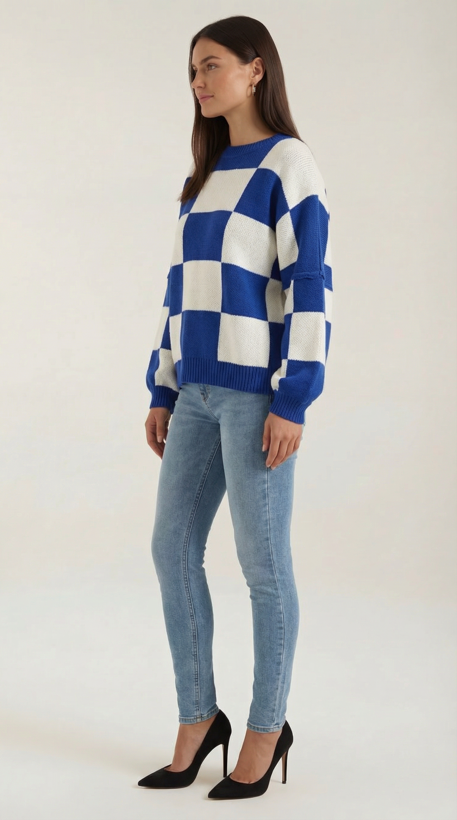 Jersey Emma de Punto a Cuadros