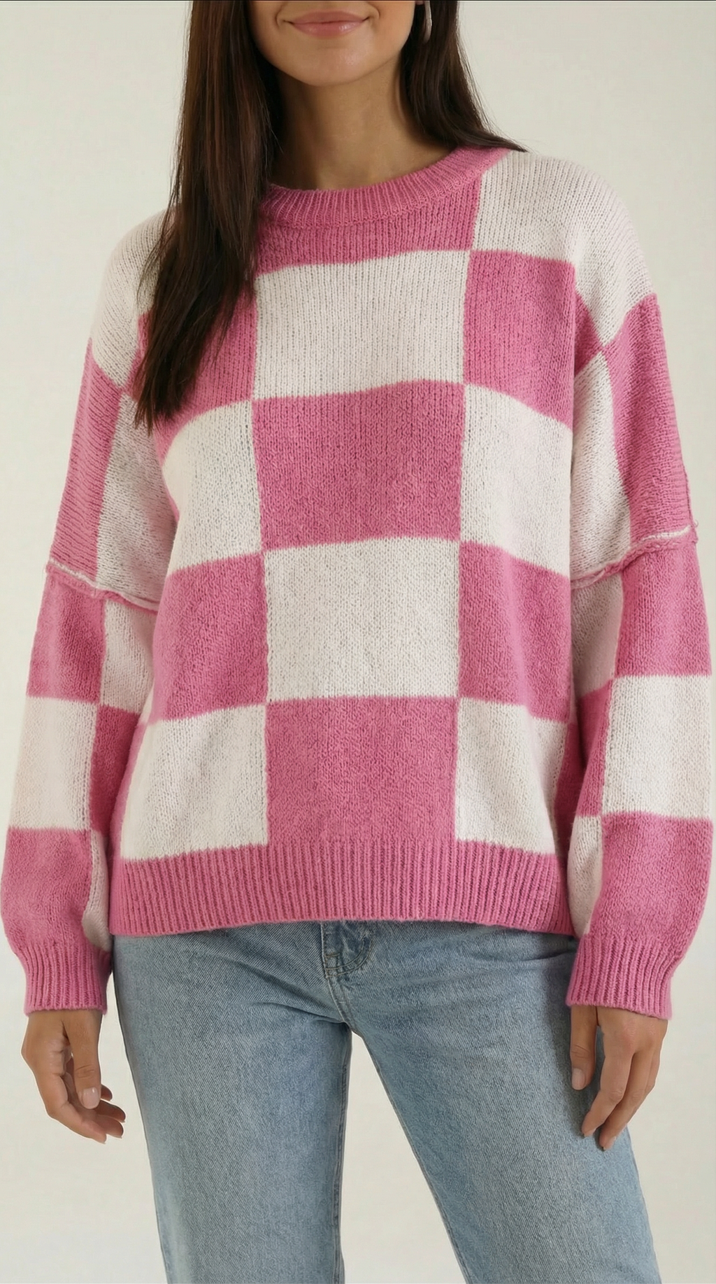 Jersey Emma de Punto a Cuadros