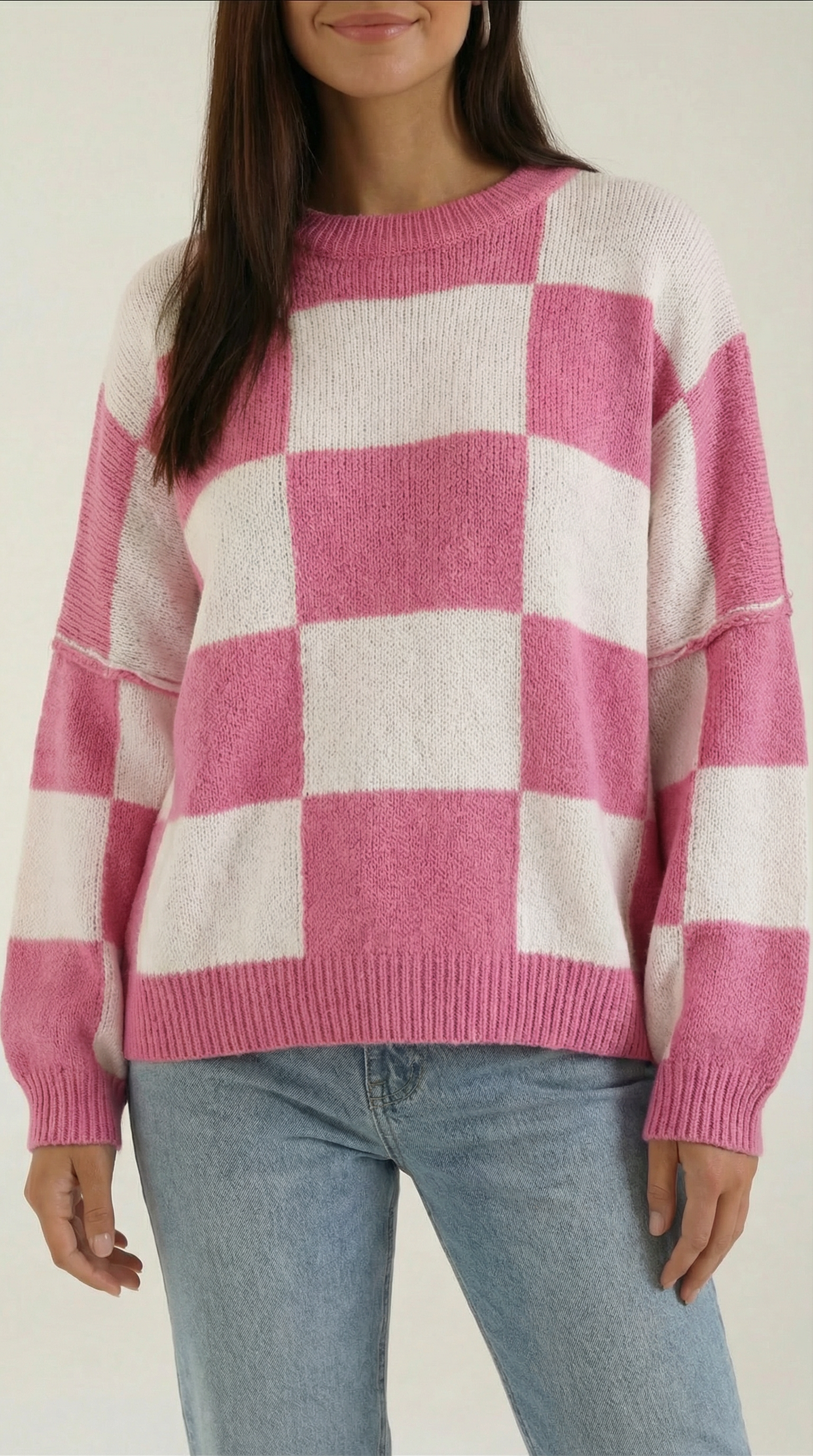 Jersey Emma de Punto a Cuadros
