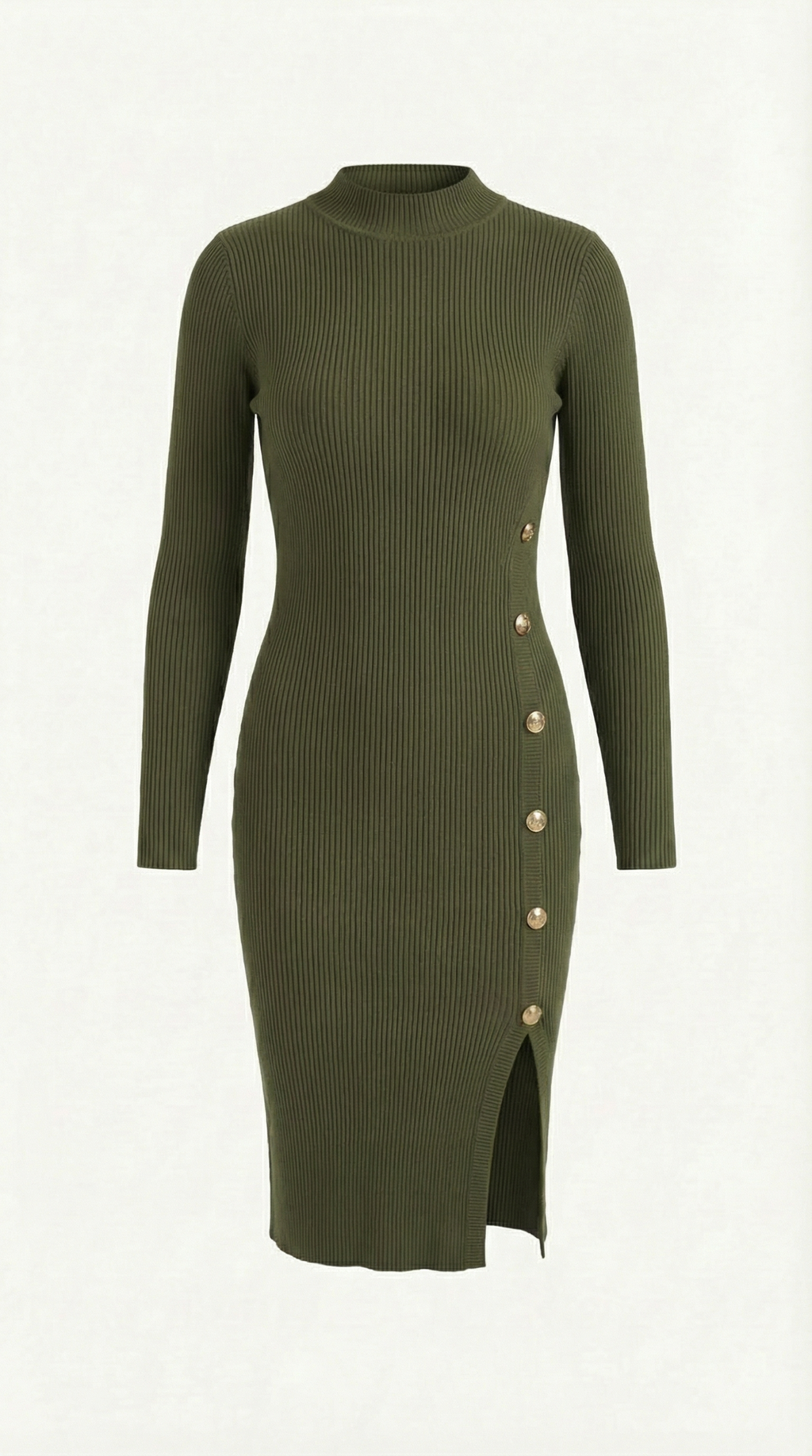 Vestido Midi Erin de Canalé con Botonadura Lateral