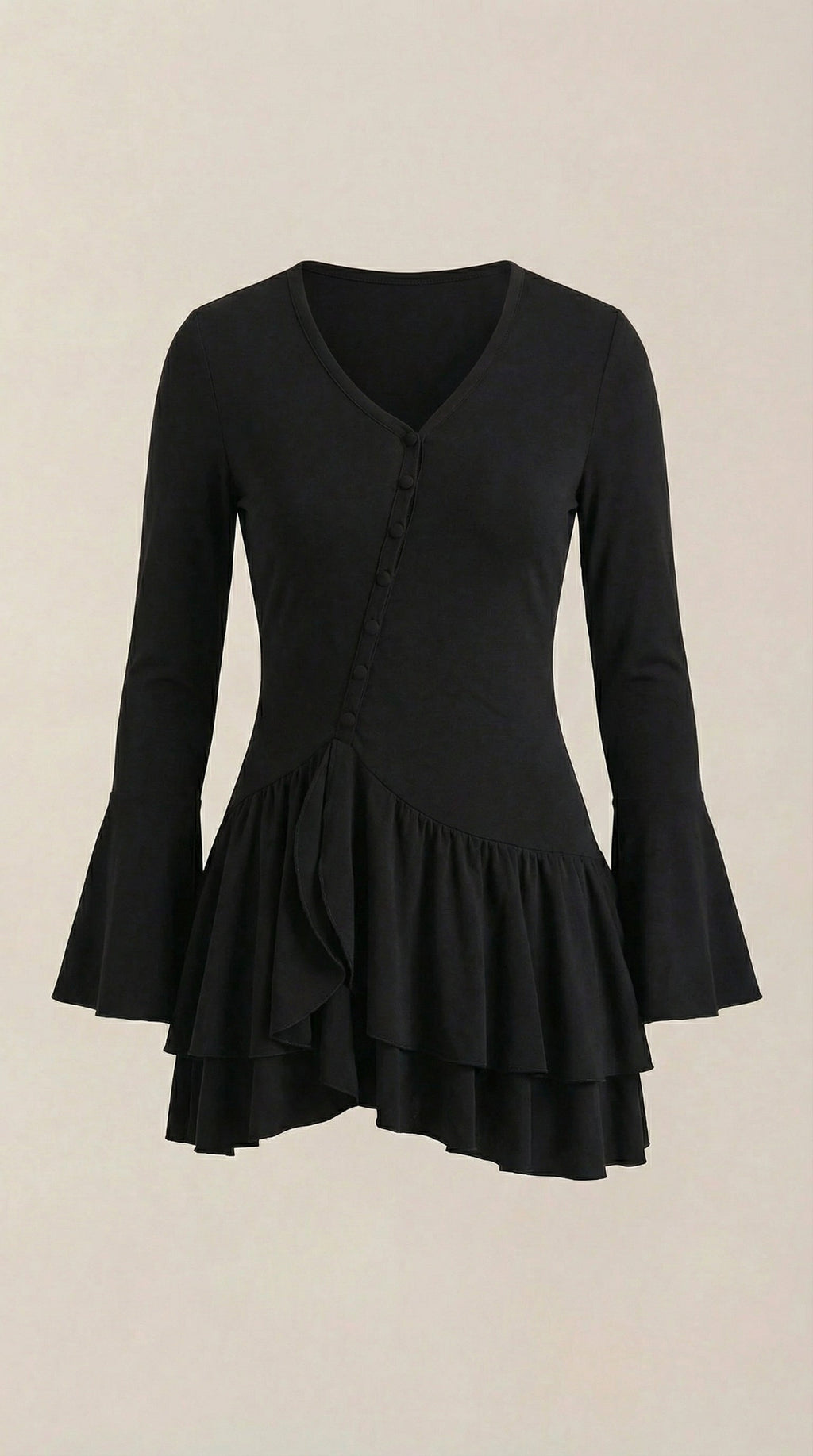 Vestido Mini Estelle con Escote en V Pronunciado