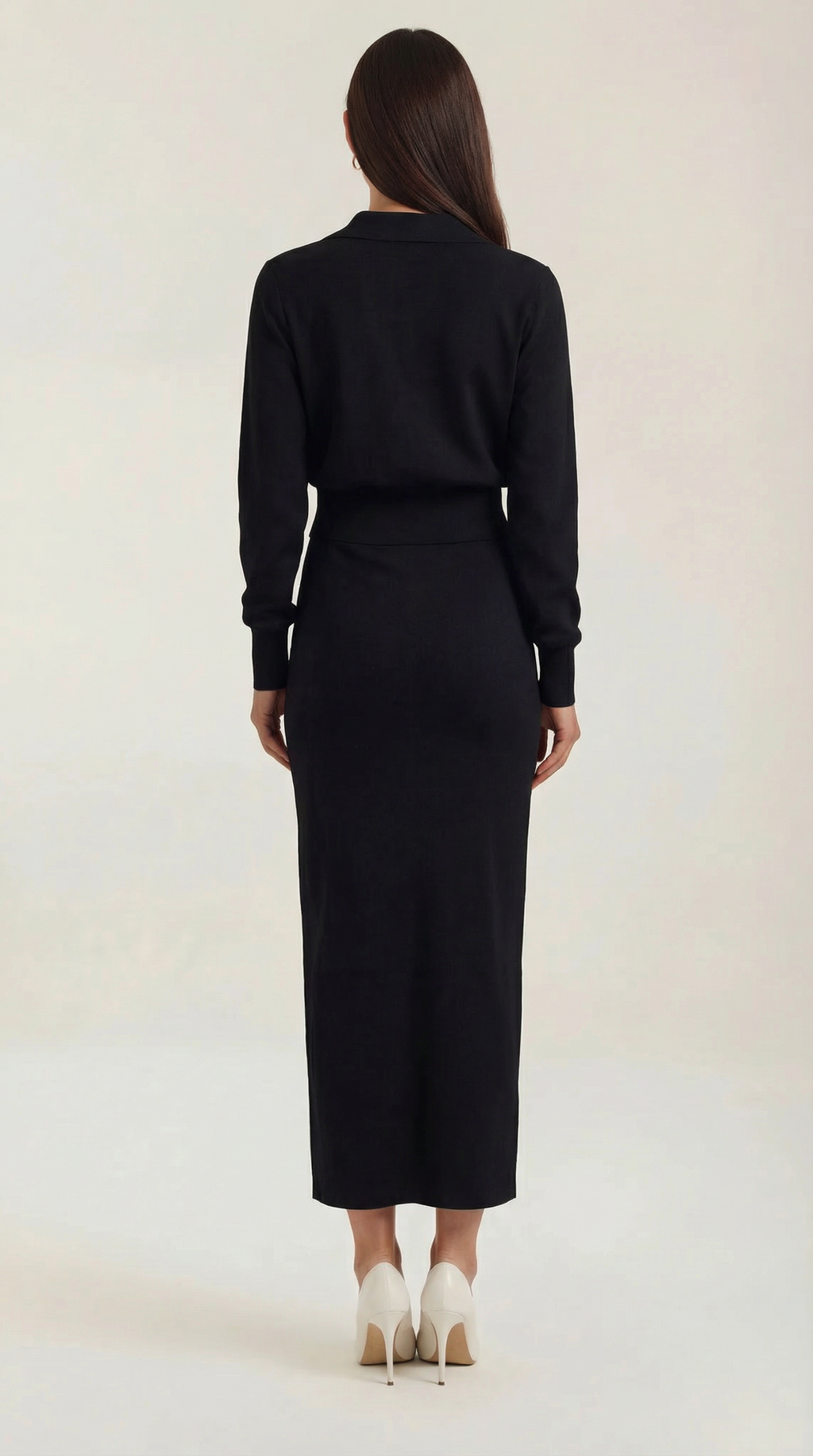 Conjunto Evelyn de Punto con Chaqueta y Falda Maxi