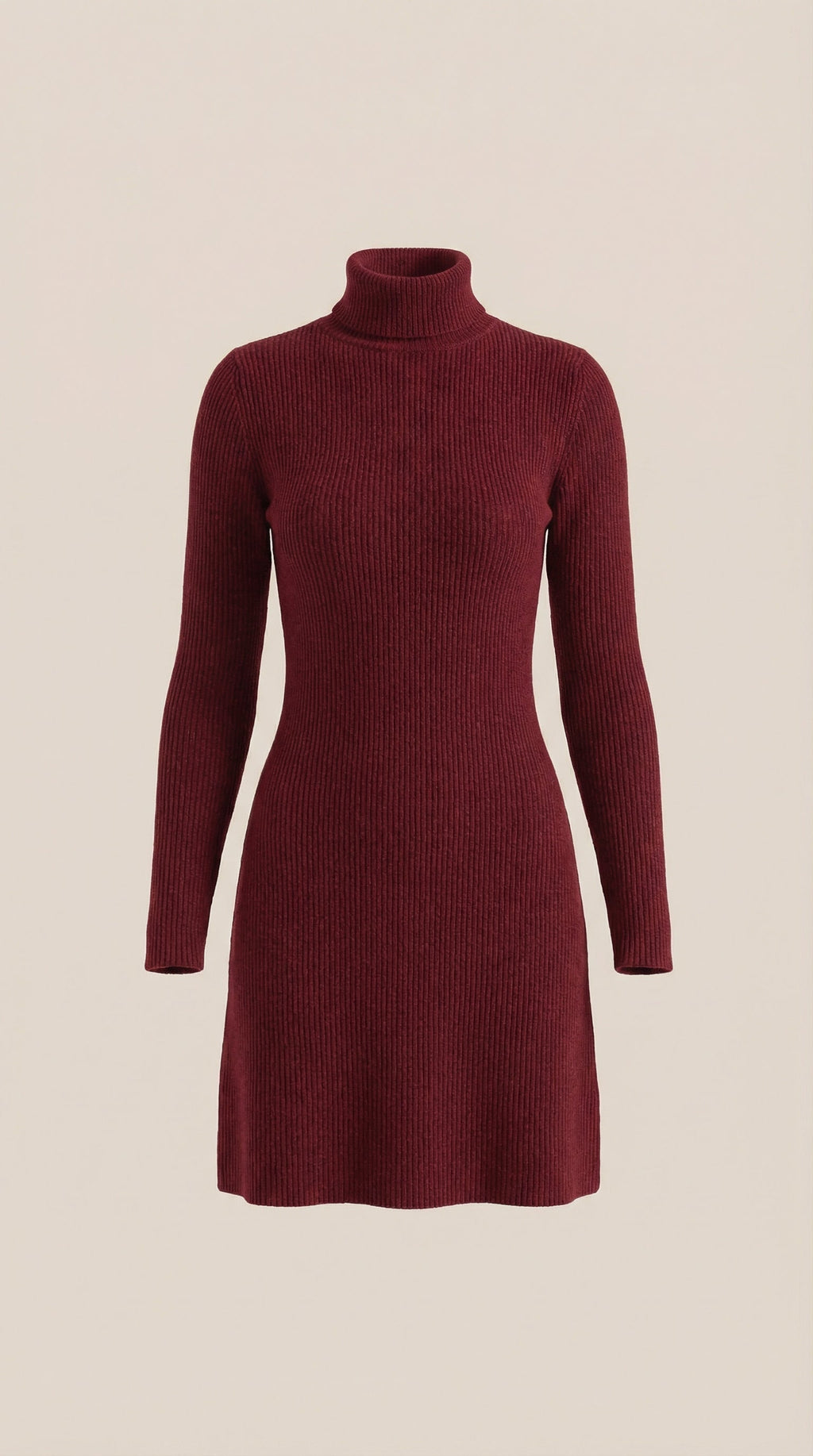 Vestido Mini Geneva de Punto con Cuello Alto