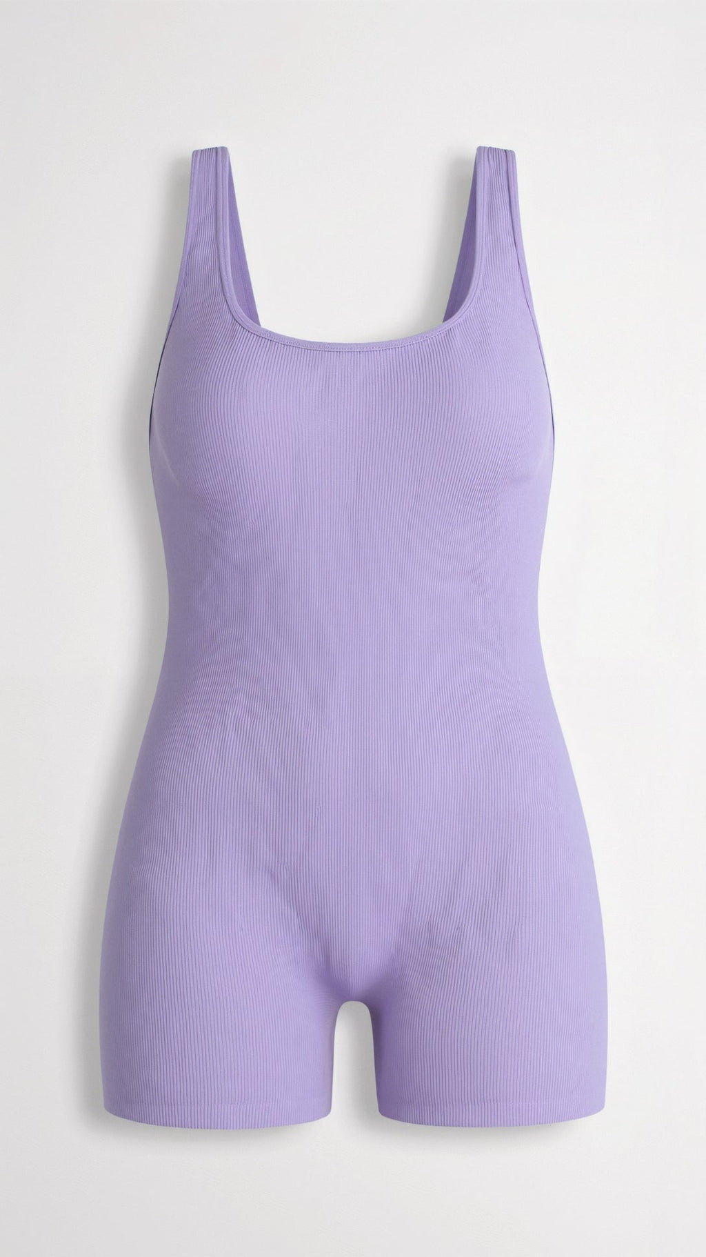 Body de Canalé con Escote Cuadrado y Braguita