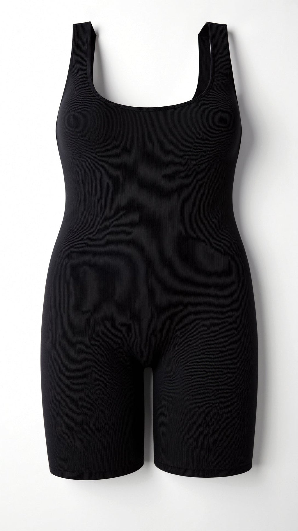 Body de Canalé con Escote Cuadrado y Braguita