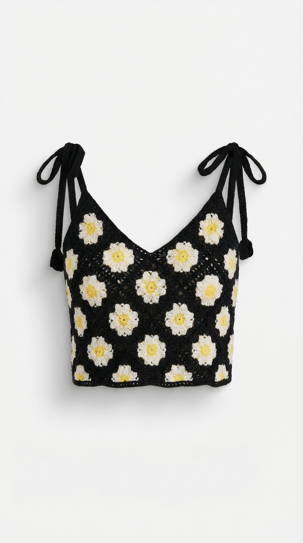 Top Gretchen de Crochet con Estampado Floral