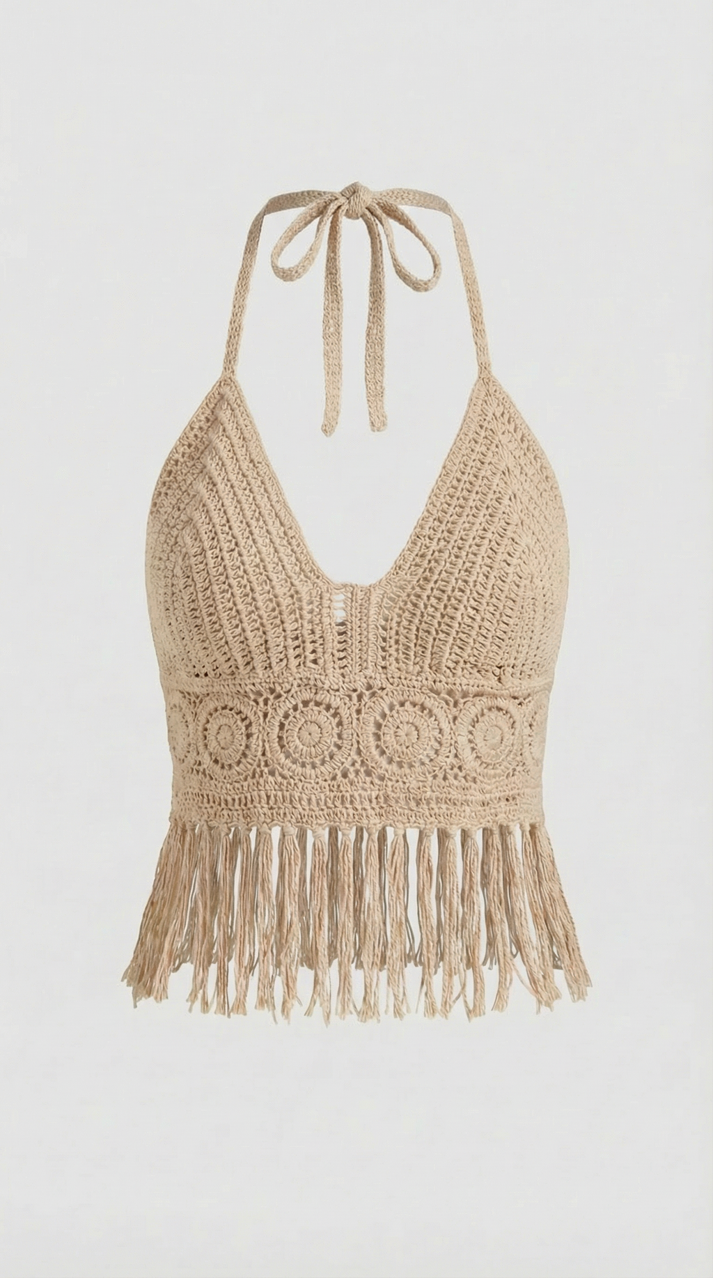Top Harriet de Crochet con Motivo Circular