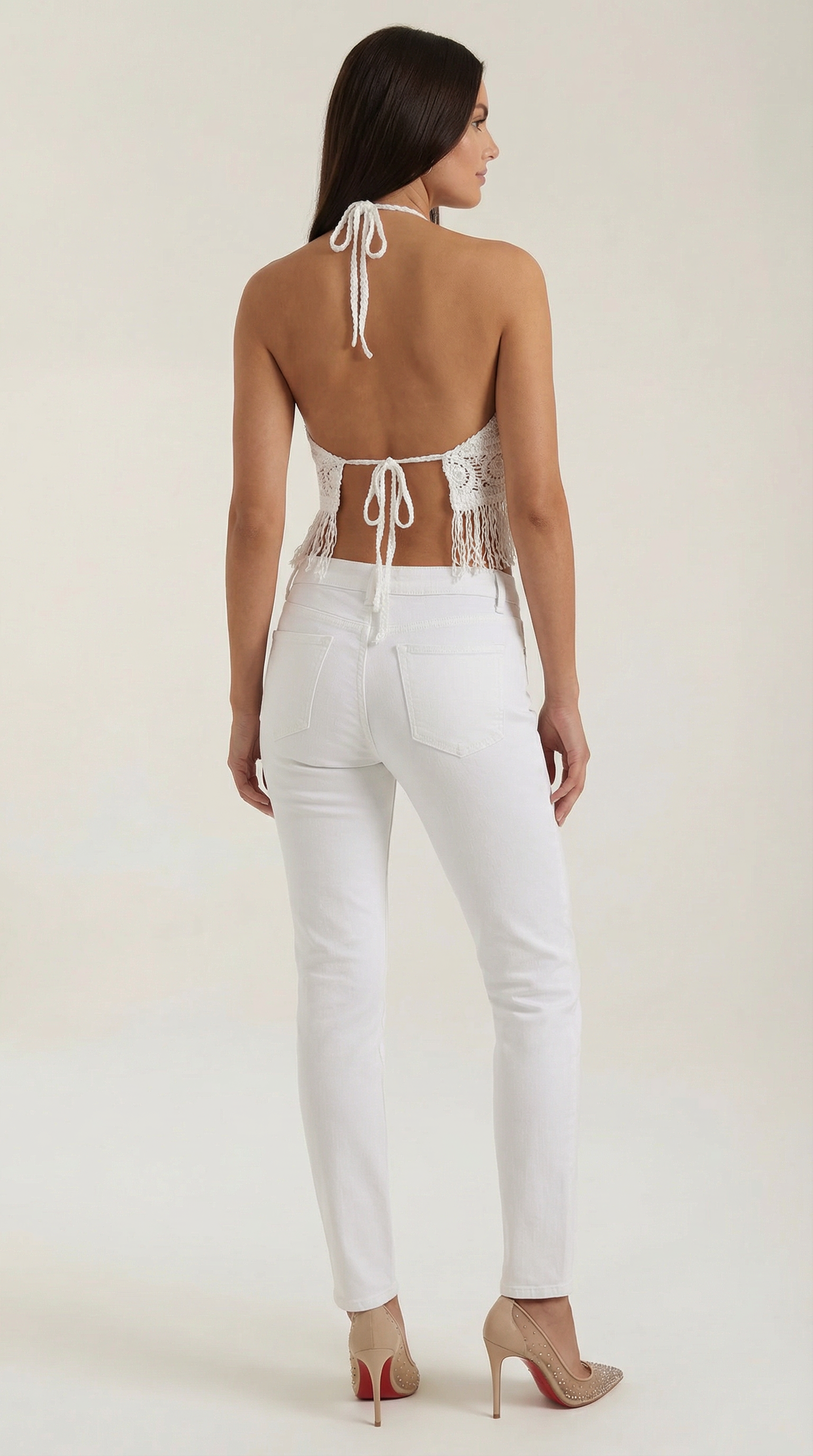 Top Harriet de Crochet con Motivo Circular