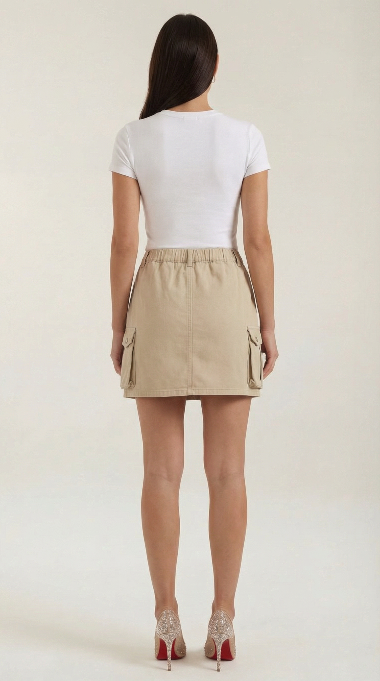 Minifalda Ivy de Algodón con Bolsillos Cargo