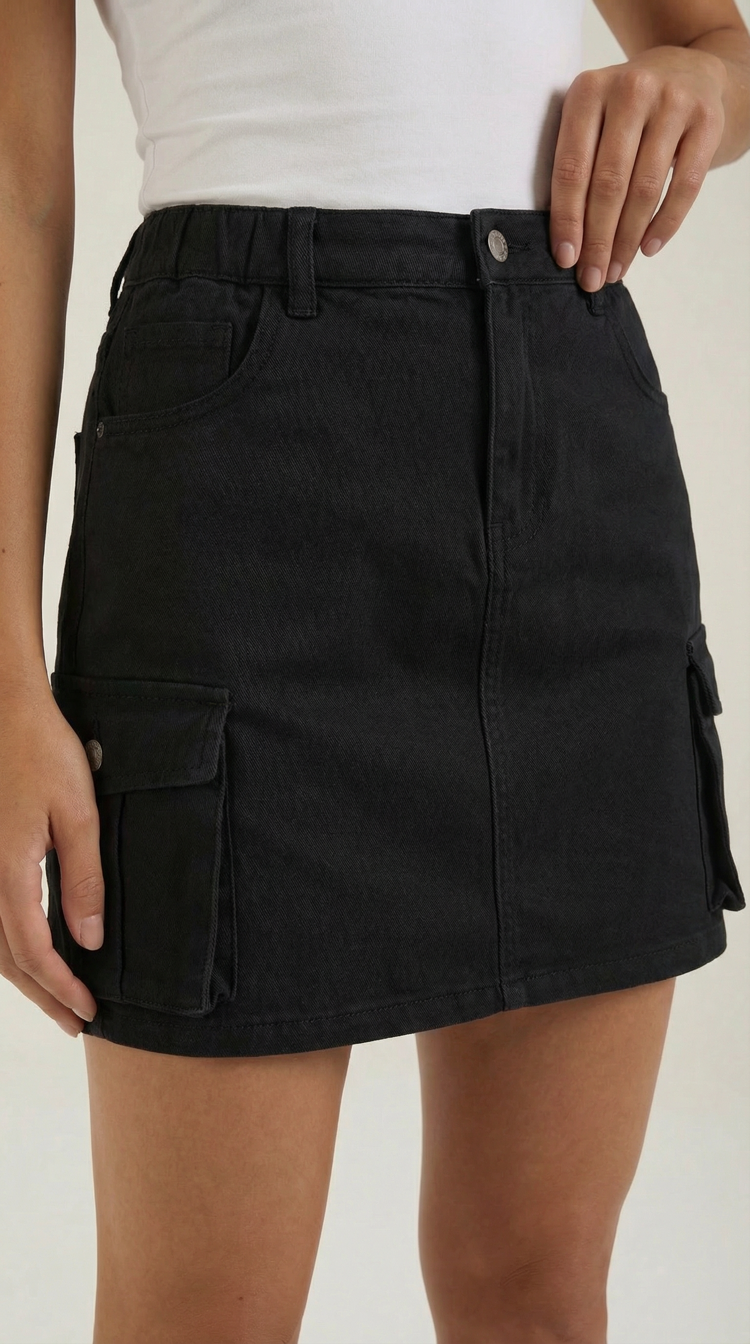 Minifalda Ivy de Algodón con Bolsillos Cargo