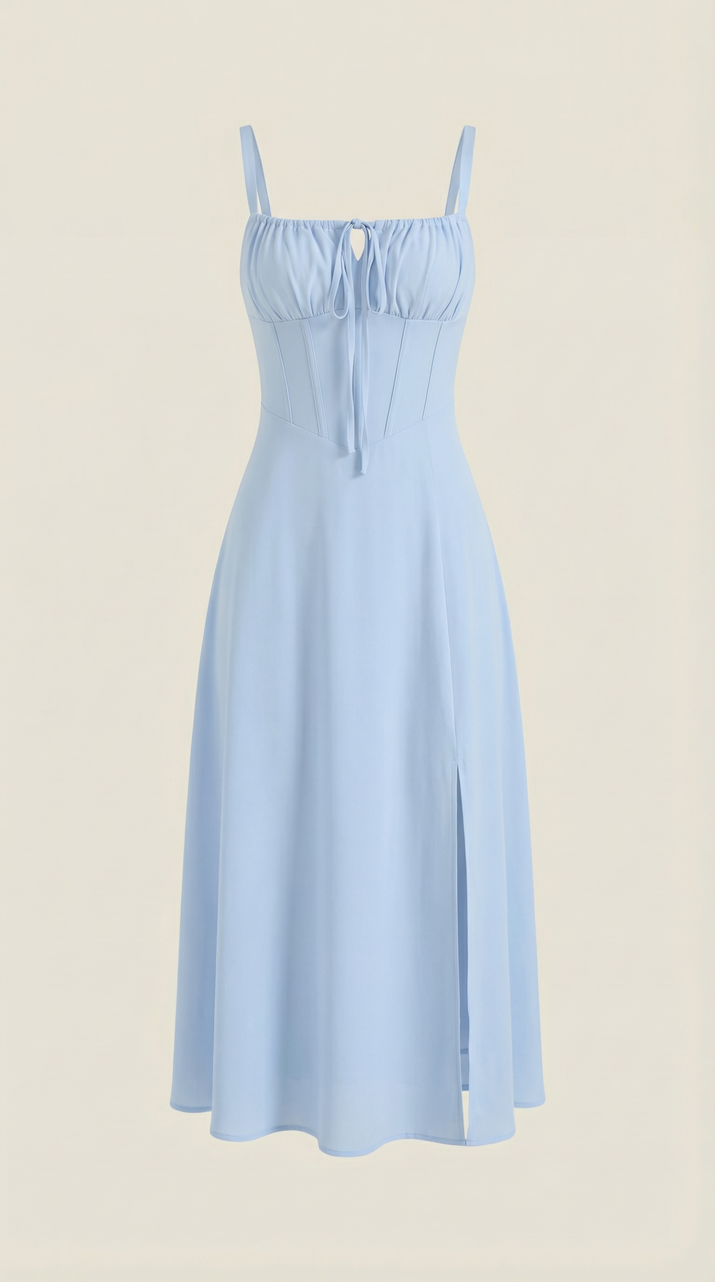 Vestido Midi Jade con Cordones