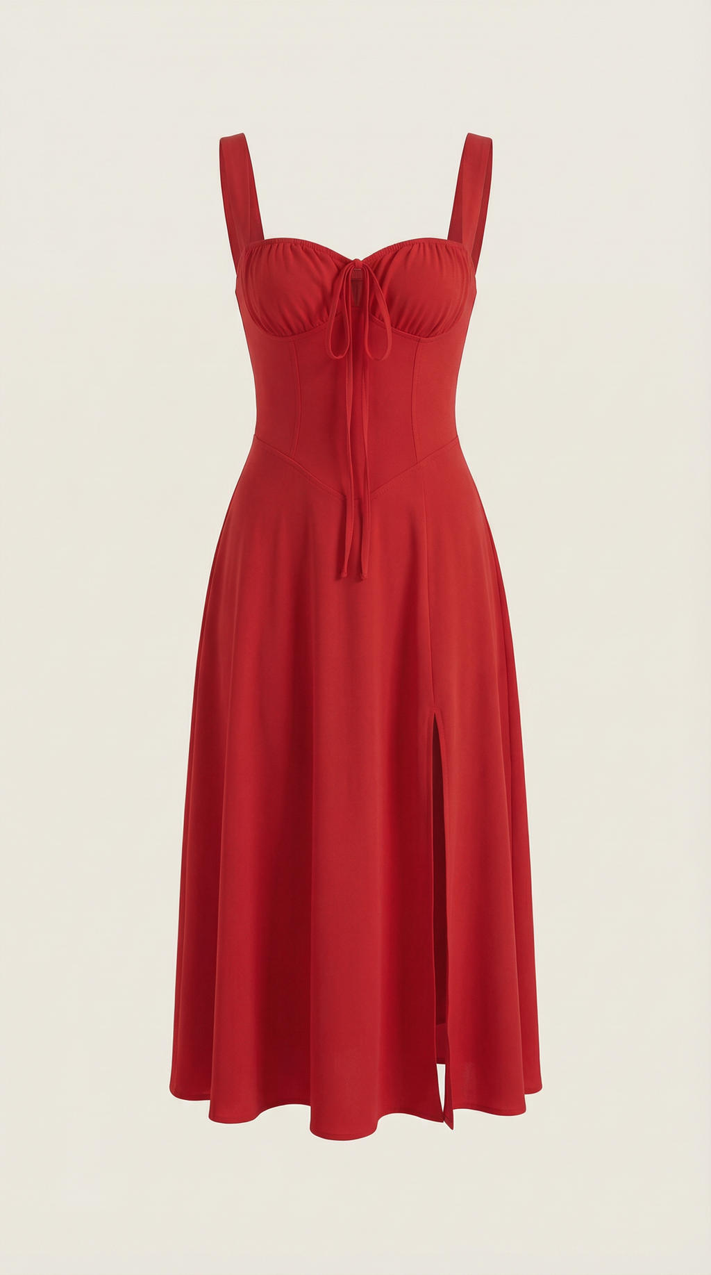 Vestido Midi Jade con Cordones