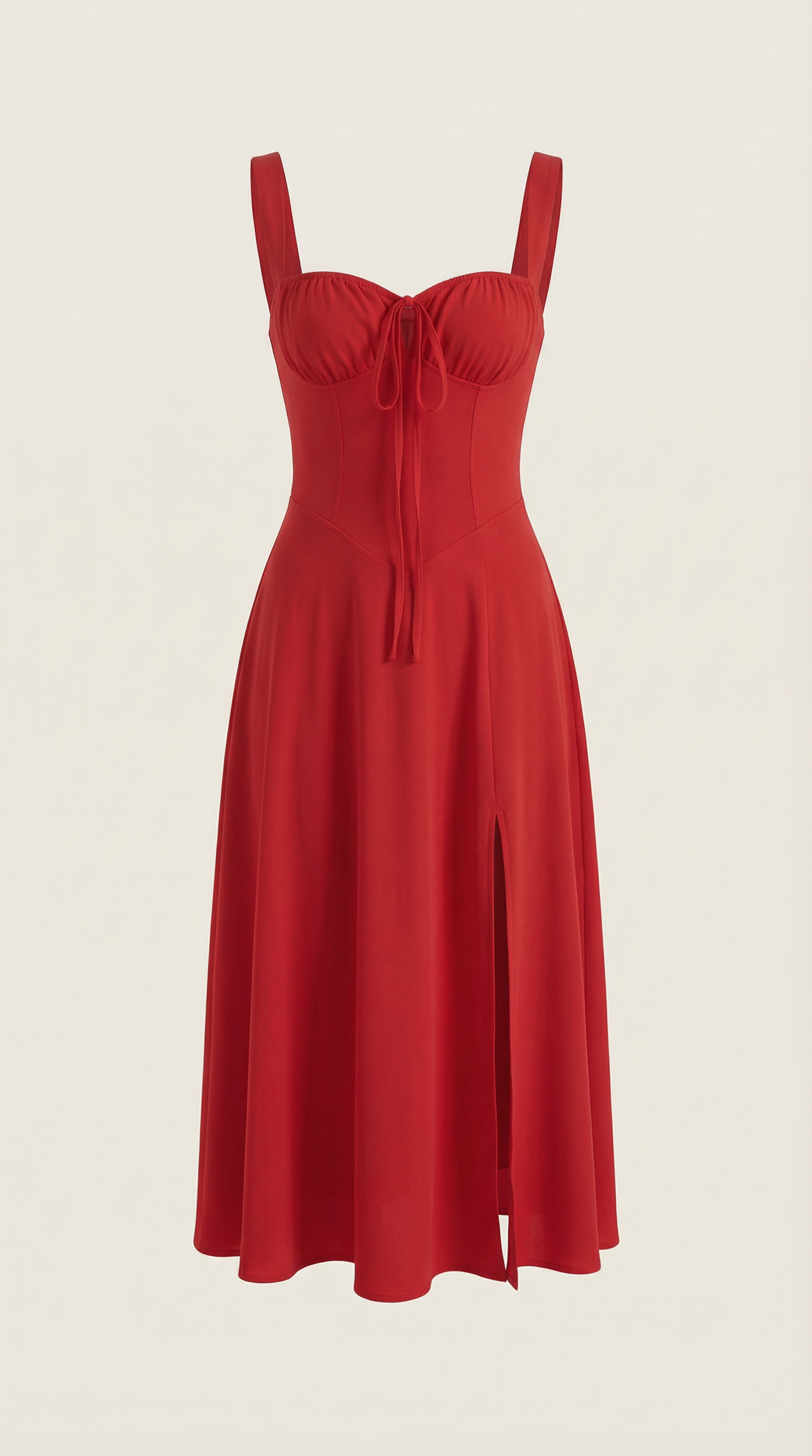 Vestido Midi Jade con Cordones