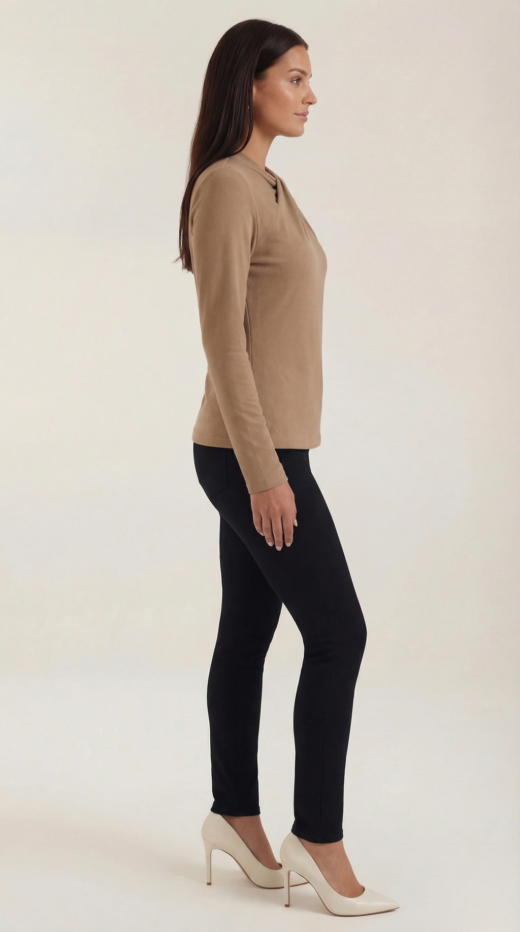 Blusa Jamie con Cuello Alto Anudado
