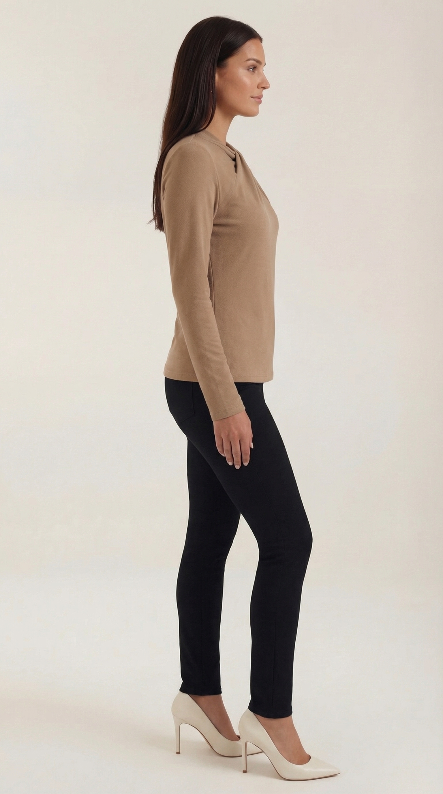 Blusa Jamie con Cuello Alto Anudado
