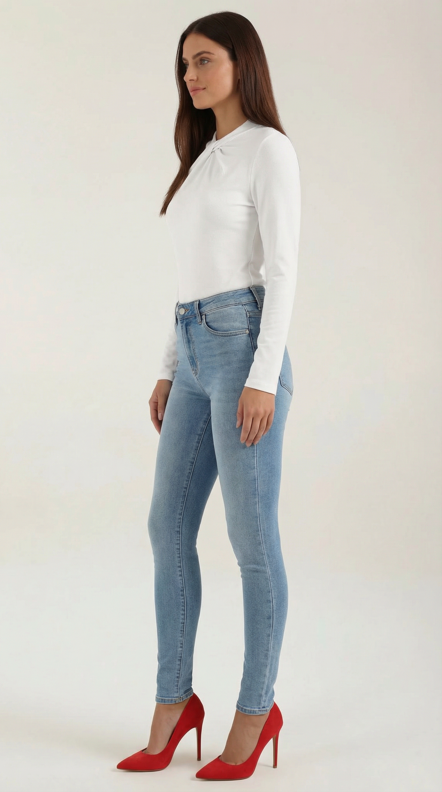 Blusa Jamie con Cuello Alto Anudado