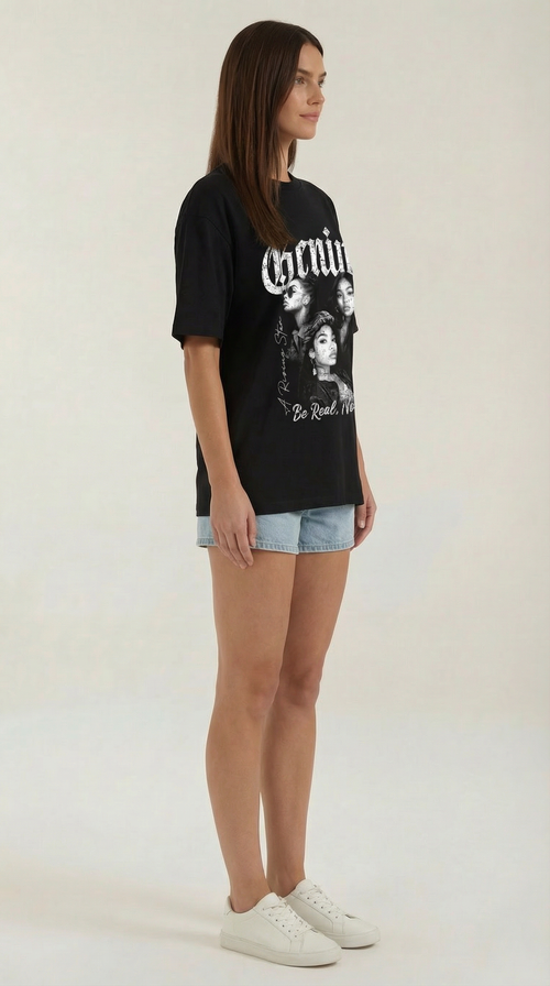 Camiseta Oversize Jessamine con Gráfico
