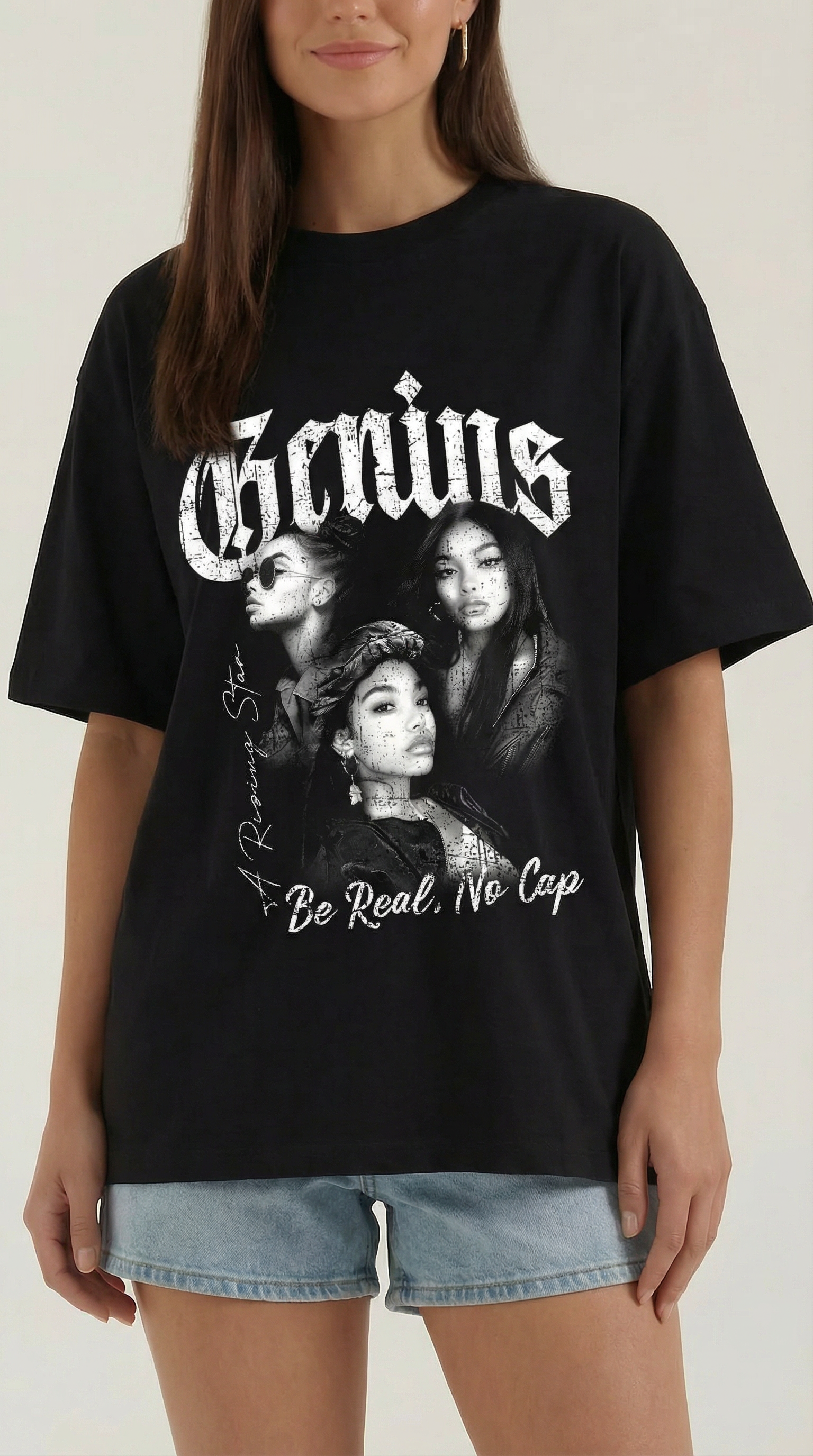 Camiseta Oversize Jessamine con Gráfico