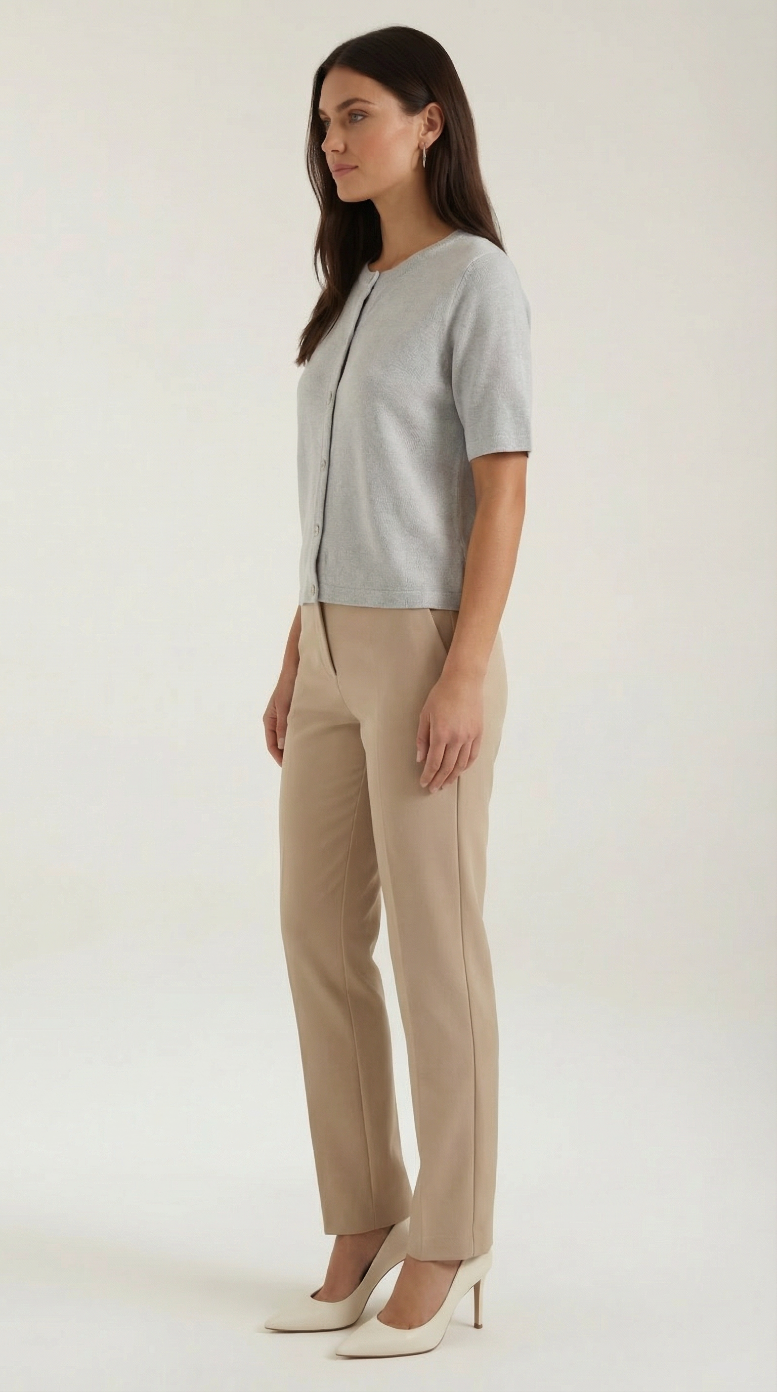 Cárdigan Kathryn de Punto de Manga Corta