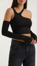 Crop Top Lysandra de Un Hombro