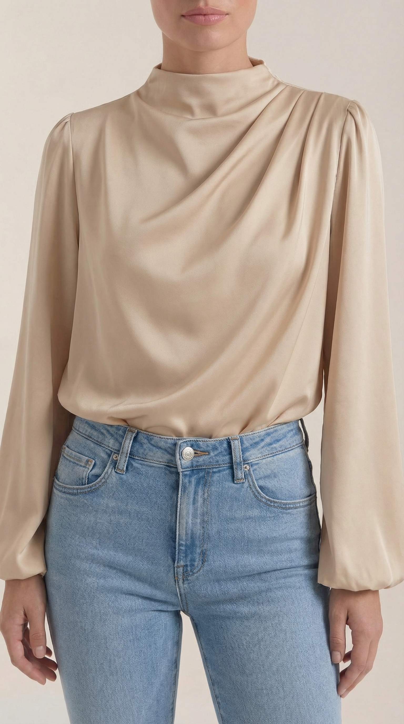 Blusa Marcia de Manga Larga Abullonada