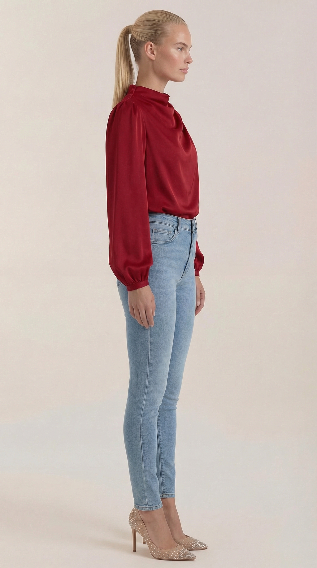 Blusa Marcia de Manga Larga Abullonada