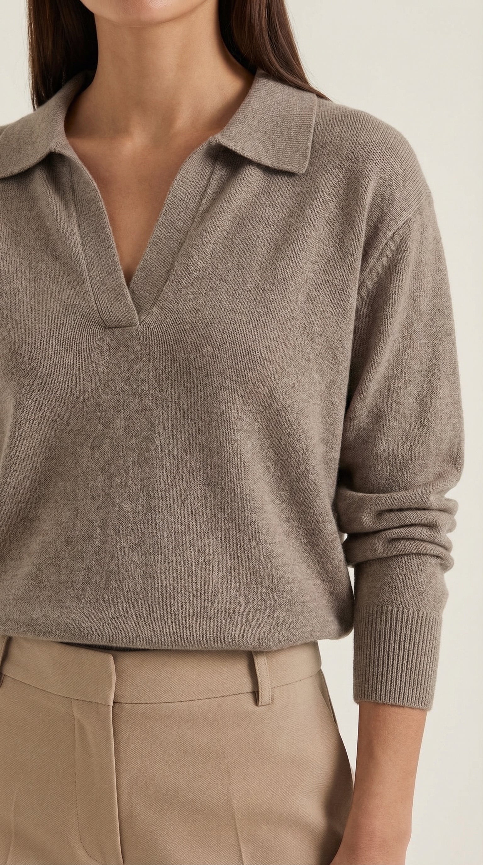 Jersey Margaret de Punto con Cuello Polo