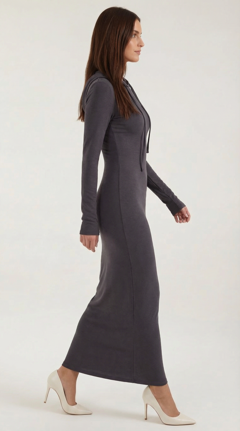 Vestido Maxi Marilyn de Jersey con Capucha