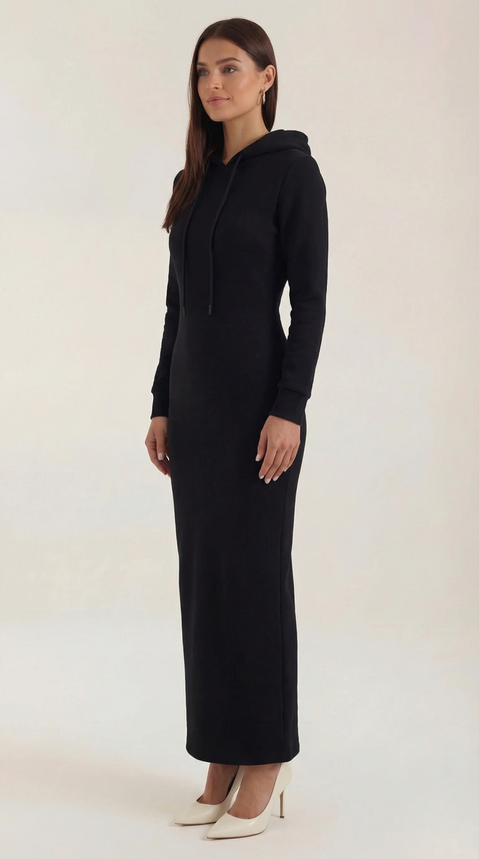 Vestido Maxi Marilyn de Jersey con Capucha