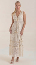 Vestido Maxi Boho Monique con Encaje