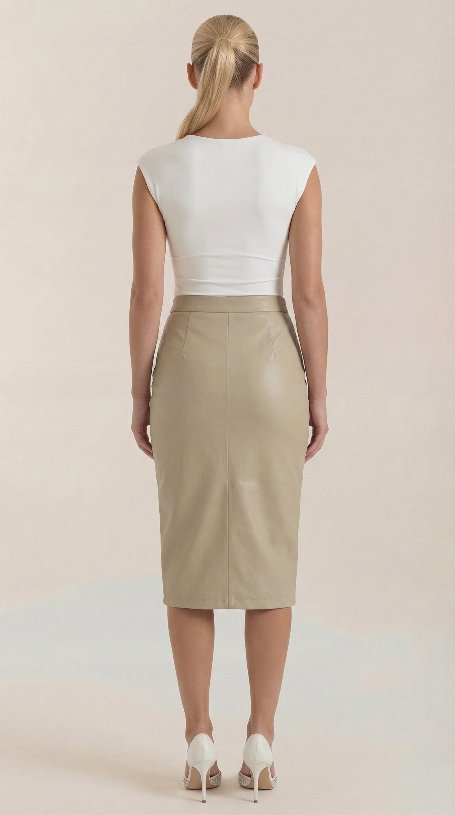 Falda Midi Natalie de Efecto Cruzado
