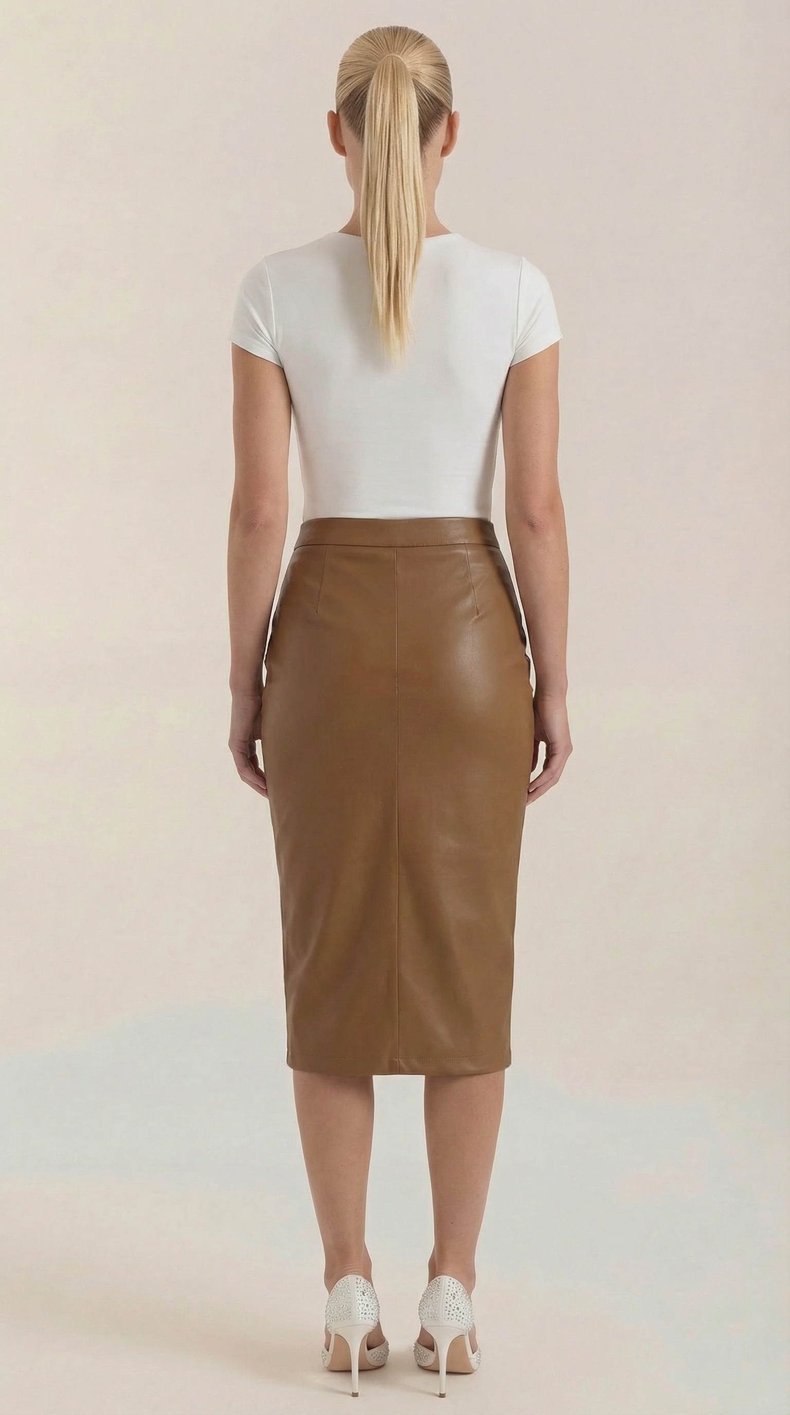 Falda Midi Natalie de Efecto Cruzado