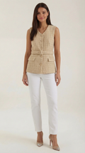 Chaleco Quinn de Efecto Tweed Texturizado