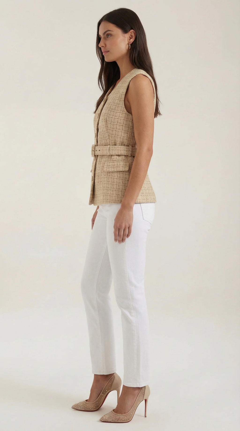 Chaleco Quinn de Efecto Tweed Texturizado