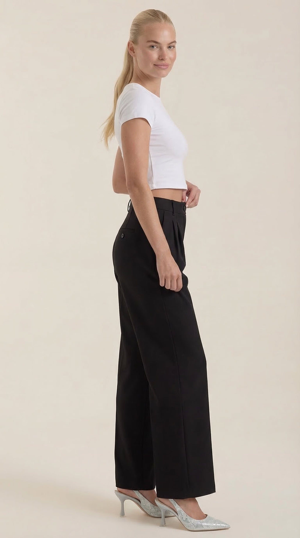 Pantalón Rebecca de Vestir con Tiro Alto