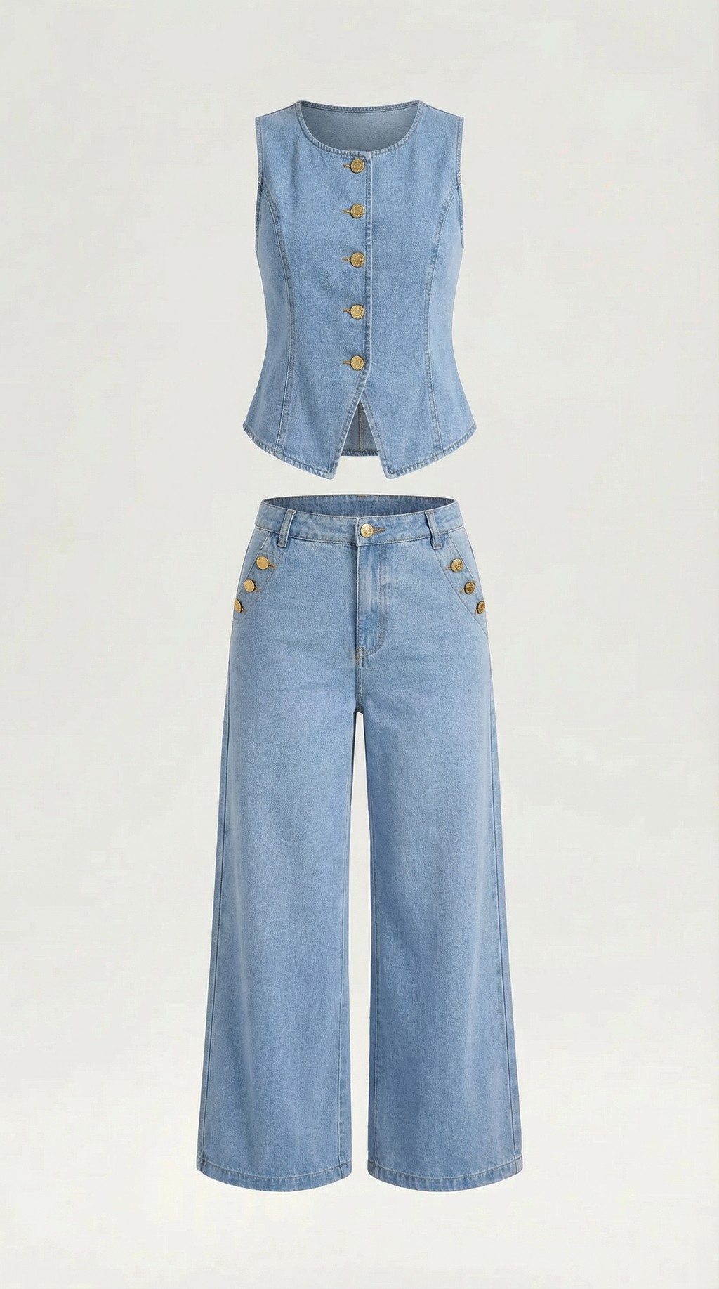 Conjunto Rhonda de Denim de Algodón