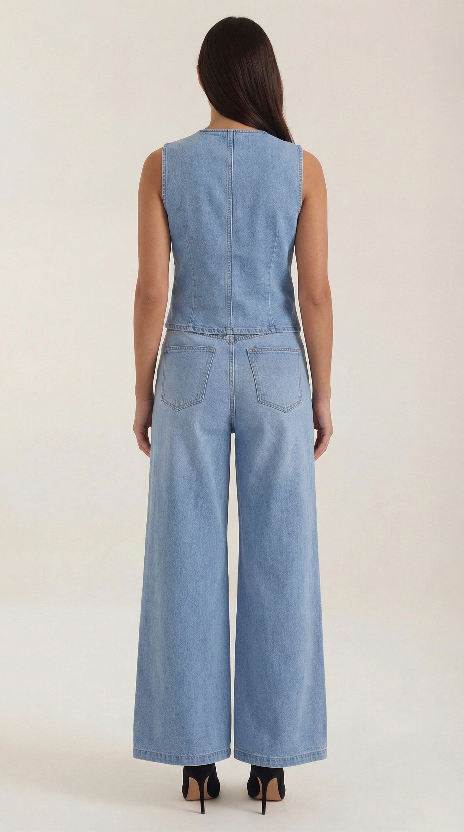 Conjunto Rhonda de Denim de Algodón