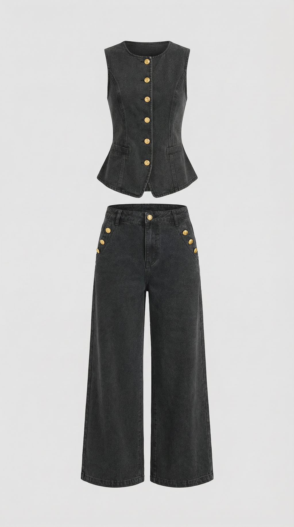 Conjunto Rhonda de Denim de Algodón