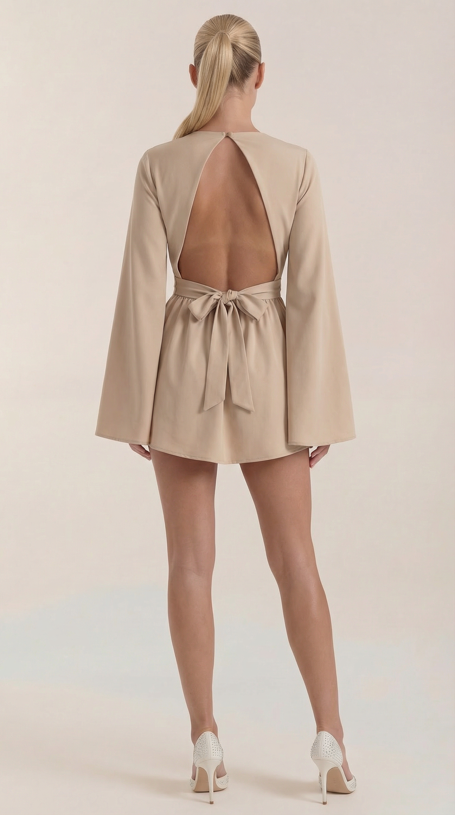 Vestido Mini Serena con Mangas Globo