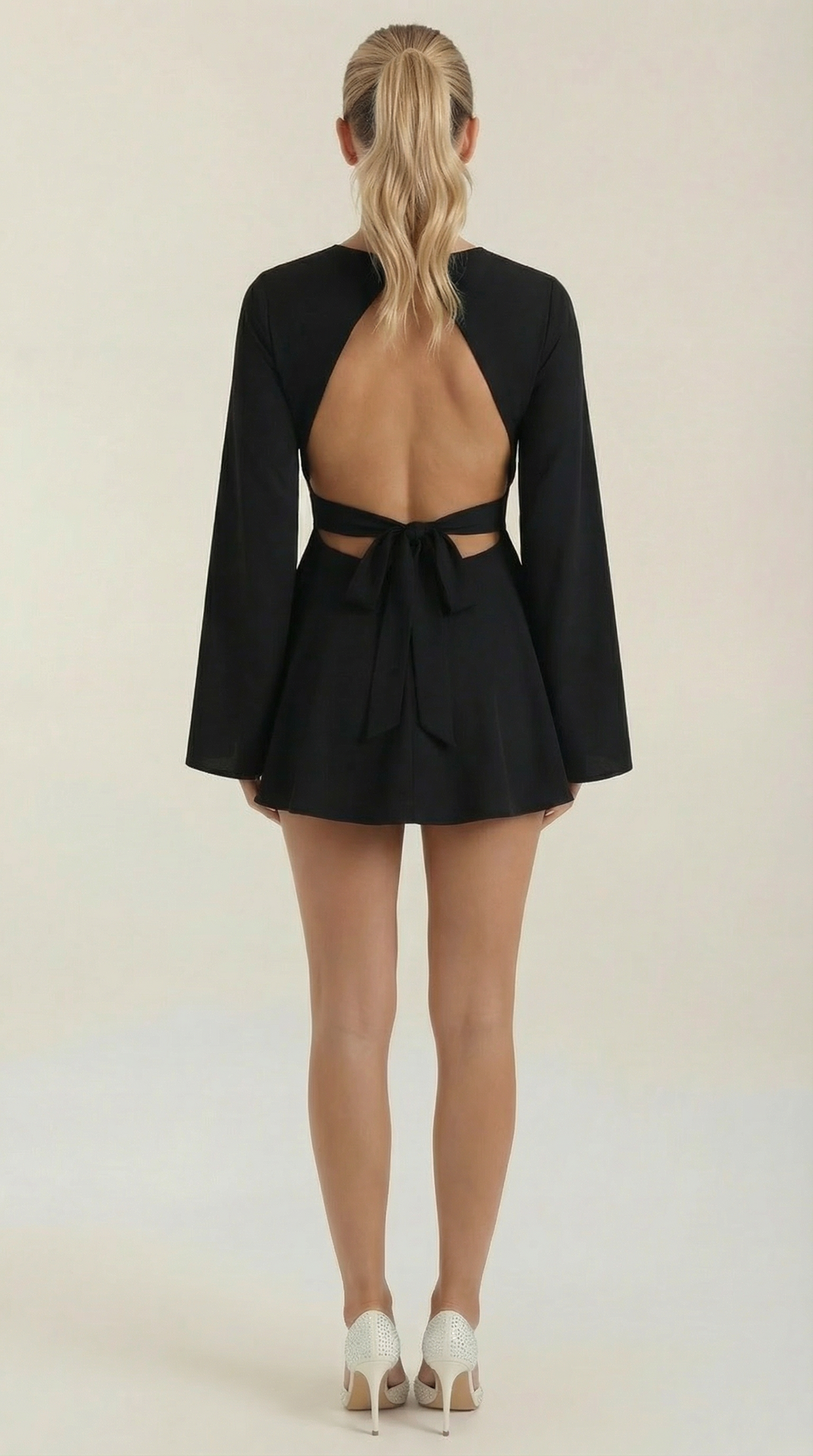 Vestido Mini Serena con Mangas Globo