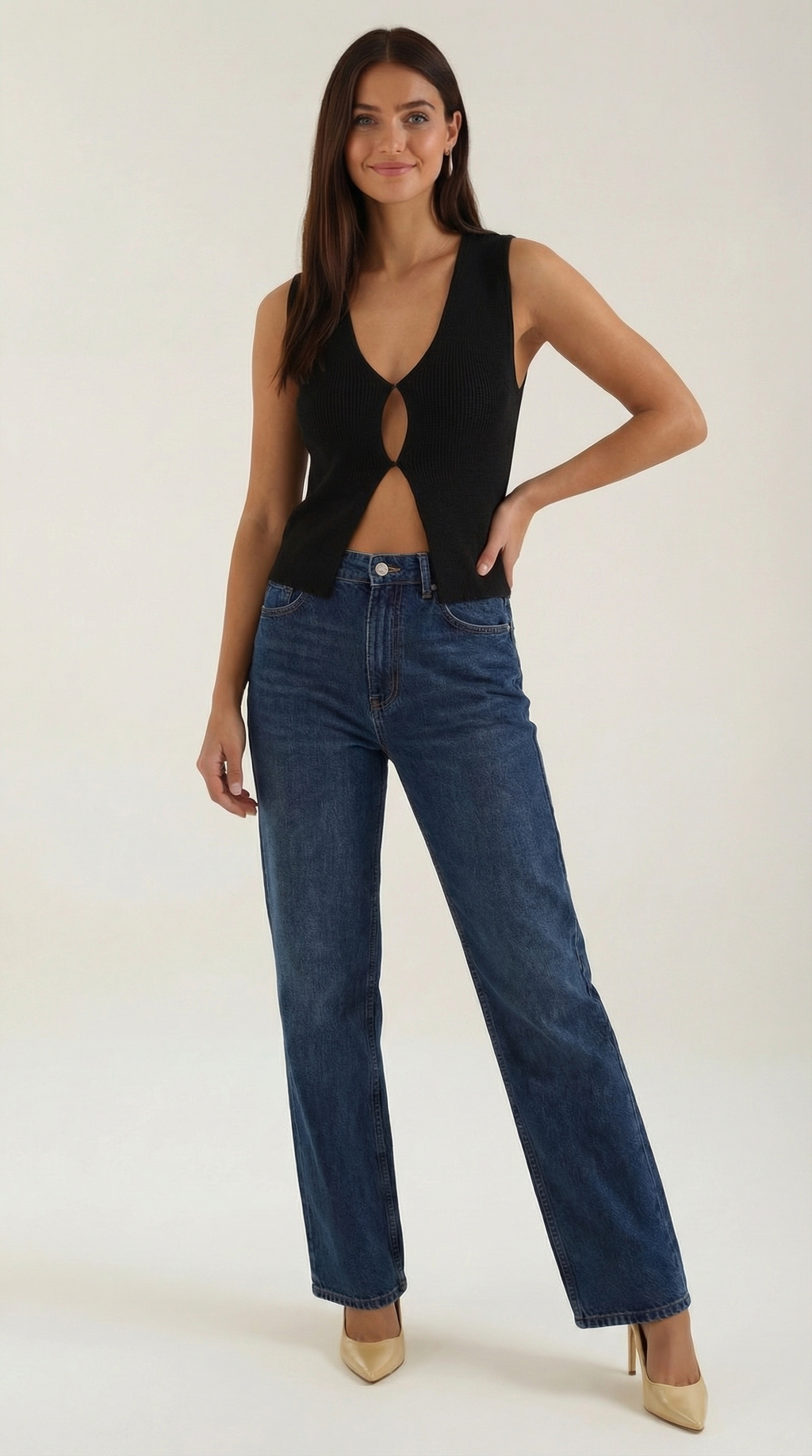 Top Sharon de Punto Estilo Chaleco