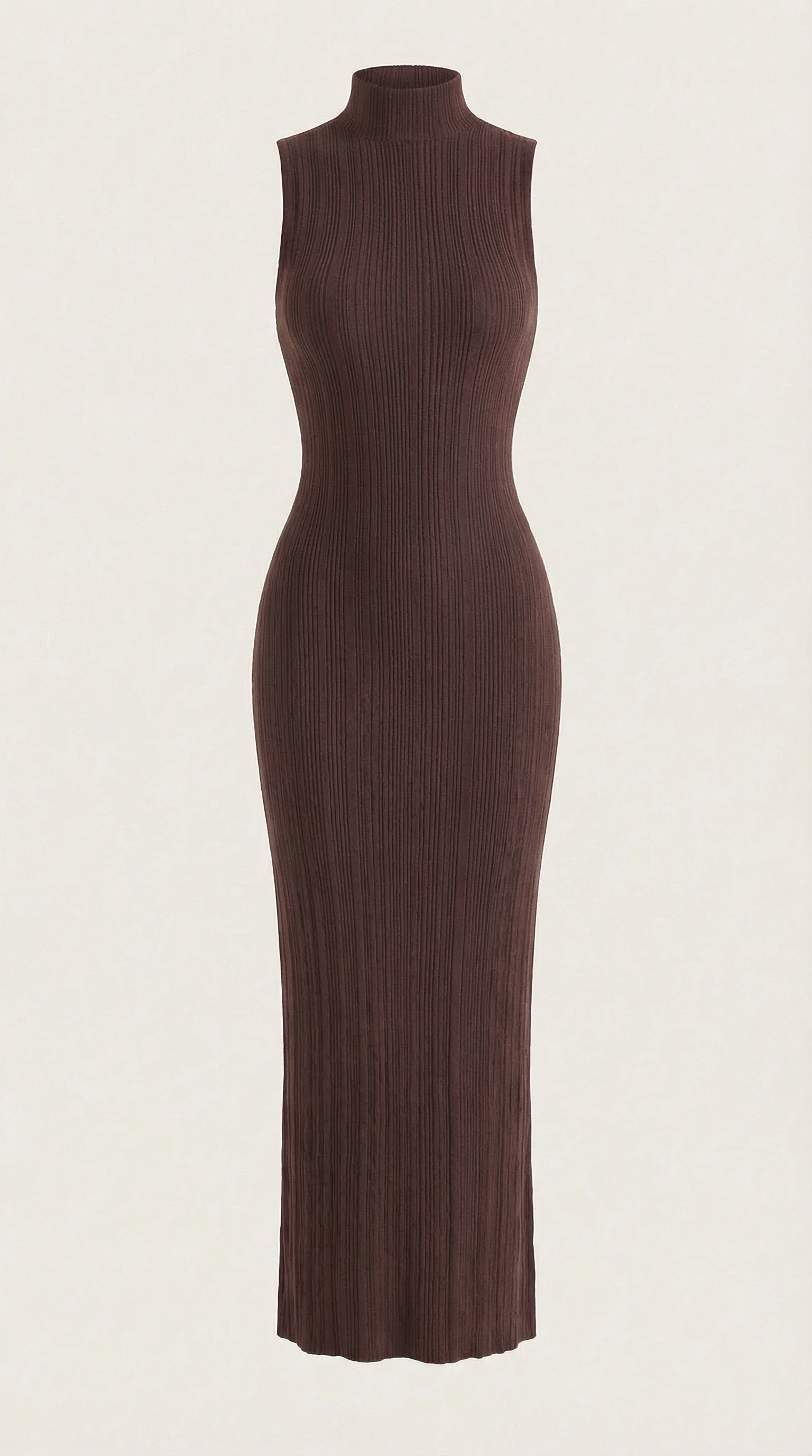 Vestido Maxi Sonia Ajustado con Cuello Alto