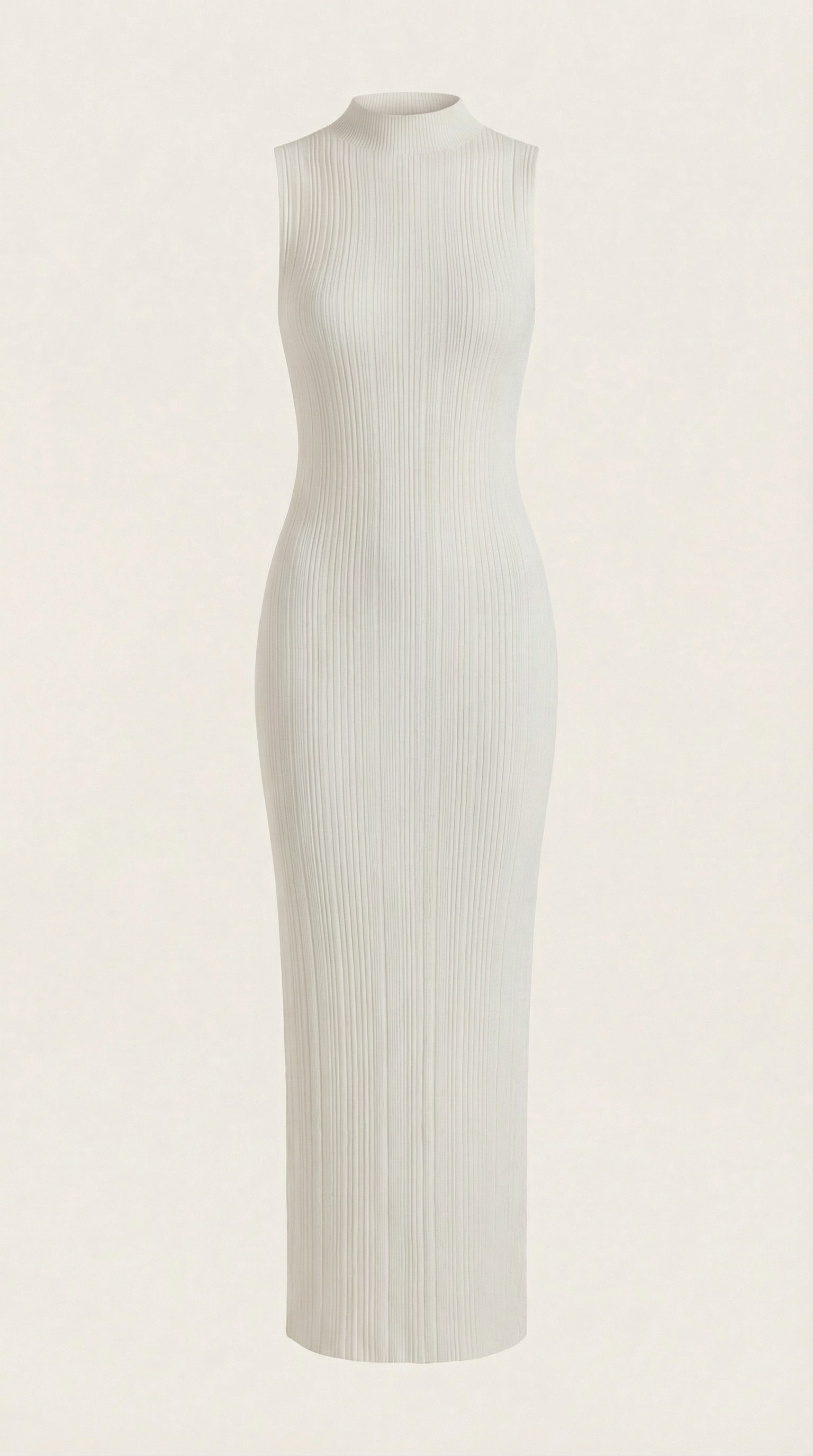 Vestido Maxi Sonia Ajustado con Cuello Alto