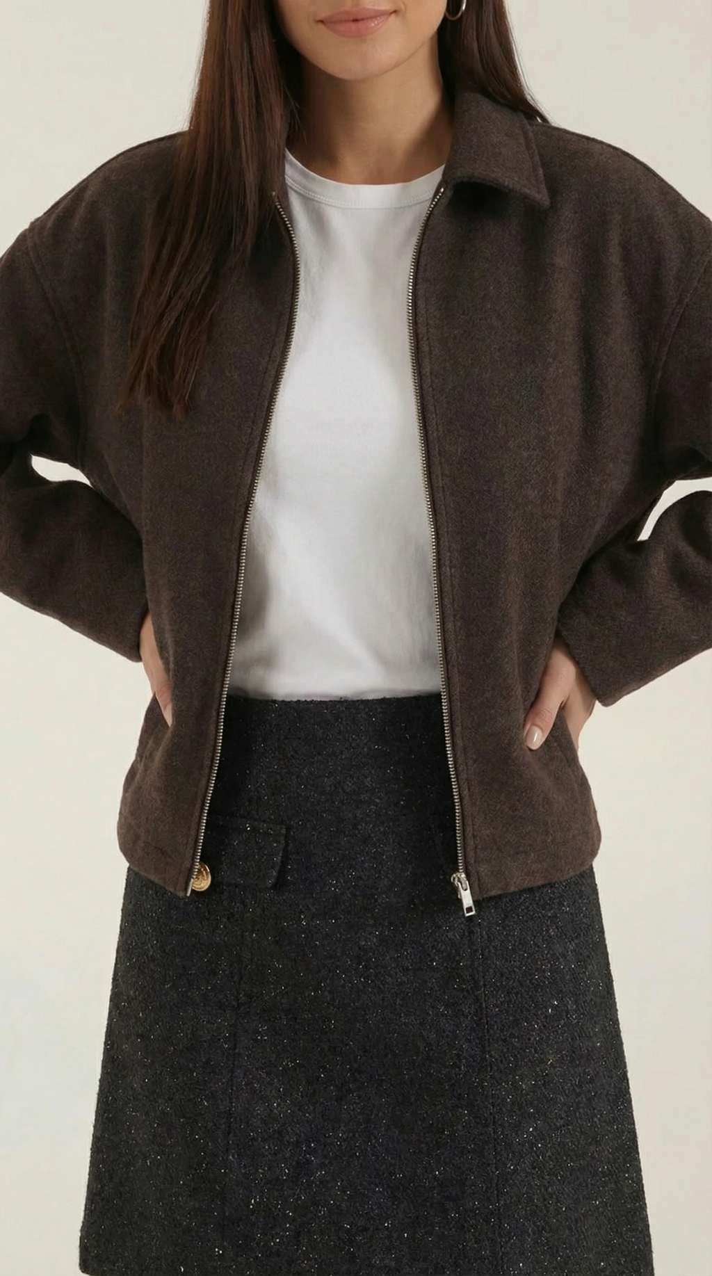 Chaqueta Corta Teresa con Cremallera