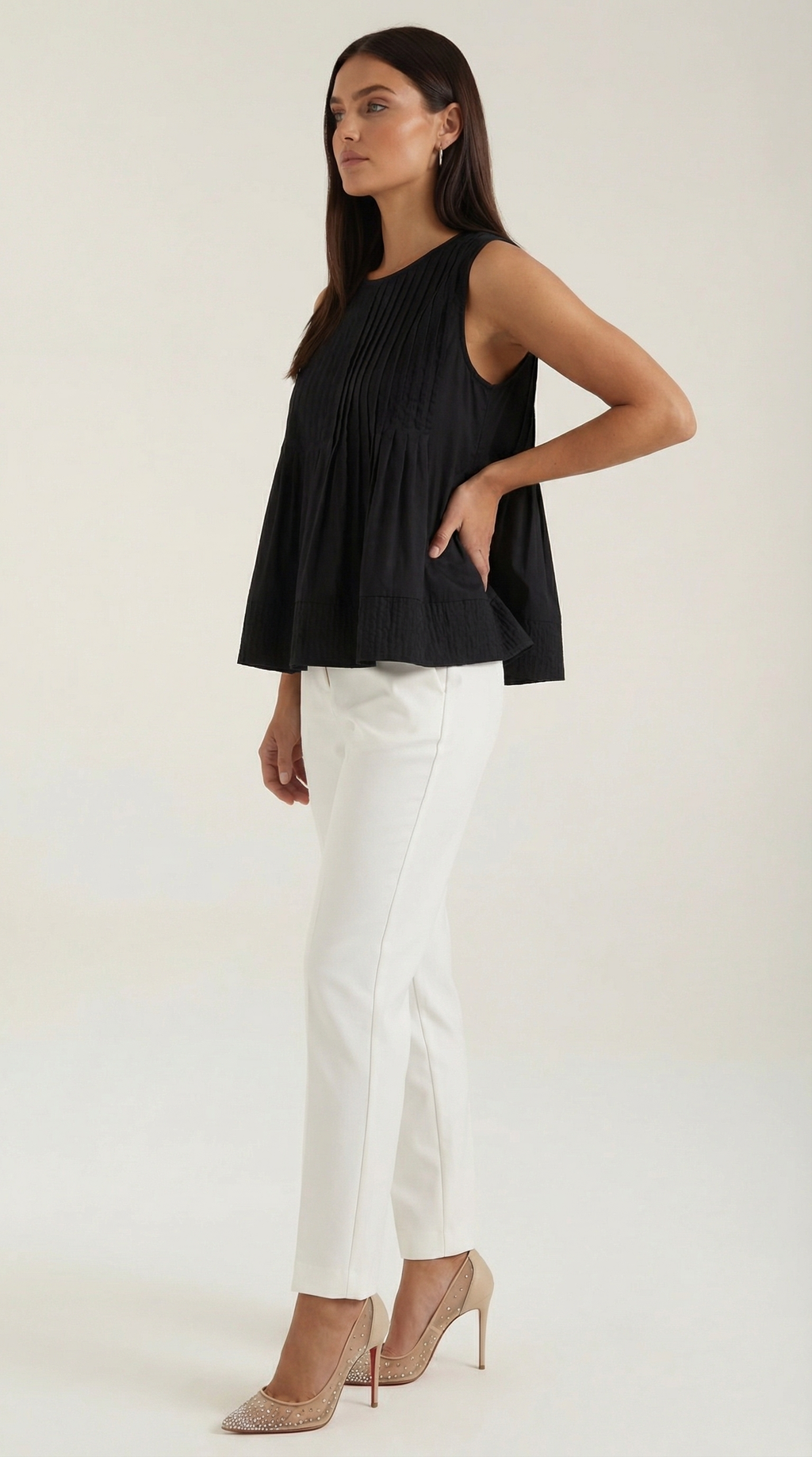 Top Tess con Detalle Plisado
